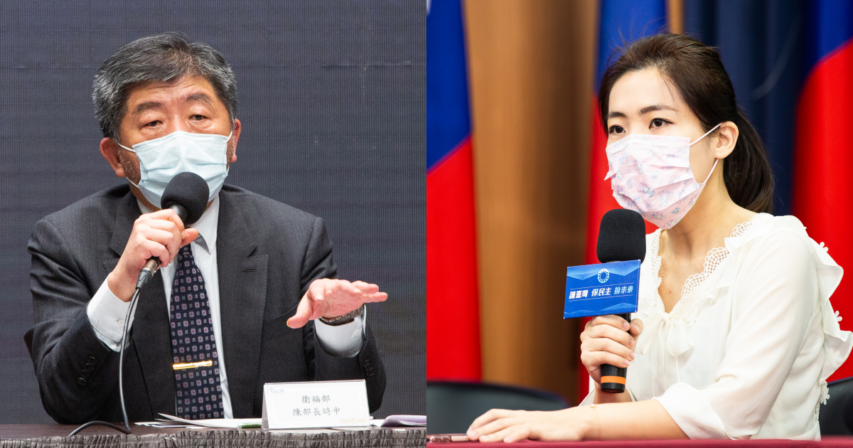 對於陳時中（左）要民眾「自主應變」，徐巧芯（右）質疑是推卸責任的說詞，指揮中心不該只剩報數功能。（本刊資料照）