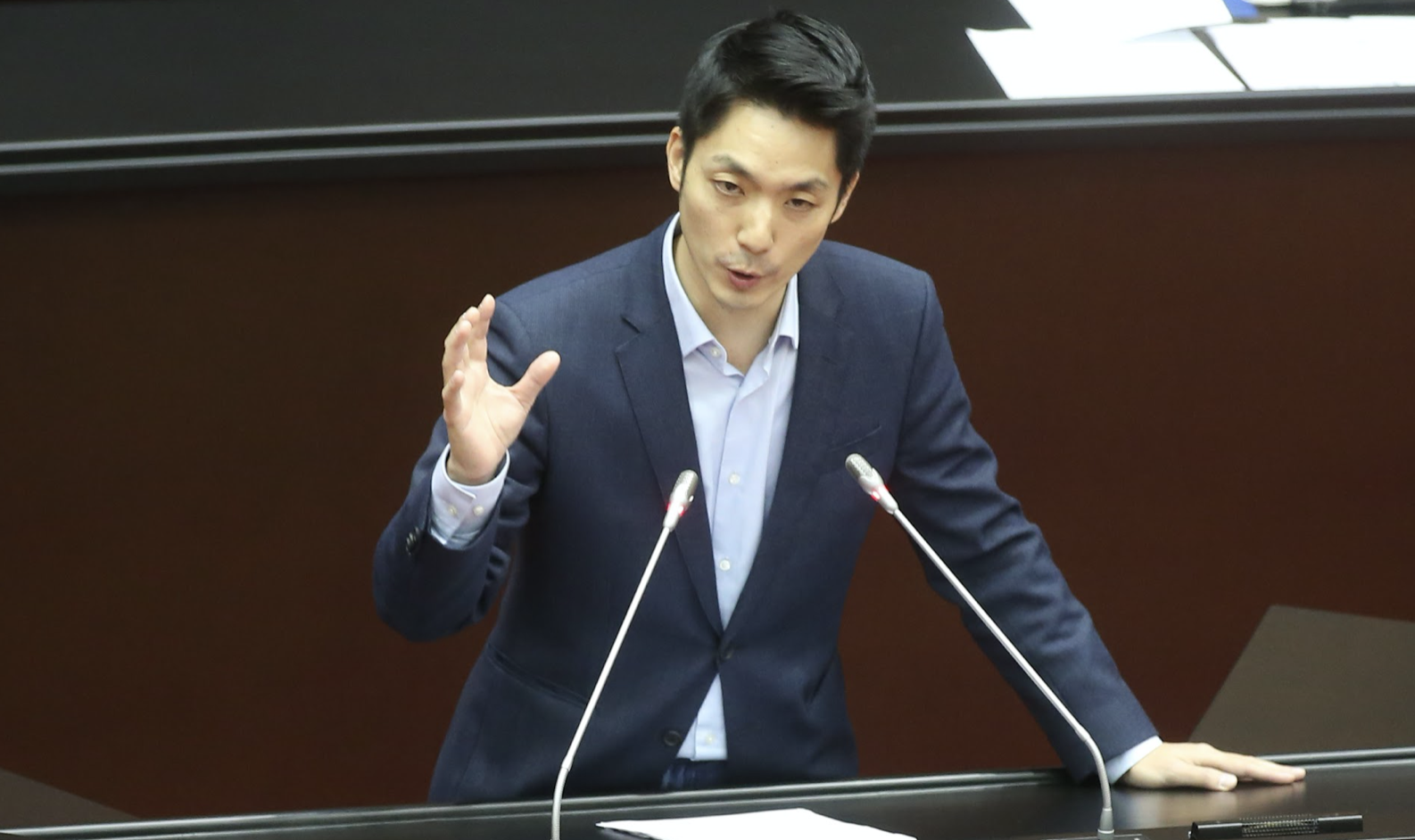 國民黨立委蔣萬安對國內疫情發表意見。（資料照）