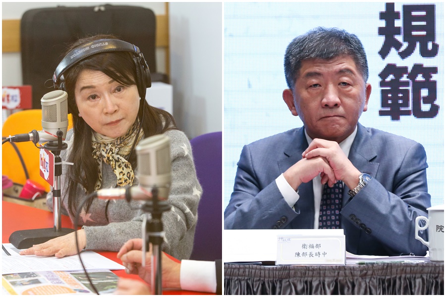 周玉蔻（左）今天宣布自己PCR陽性，陳時中（右）對此回應「現在各行各業都有，自己注意就好」。（本刊資料照）