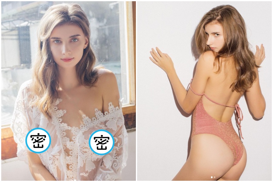 在台灣發展的烏克蘭正妹佳娜，近日因為一張寫真集照片引發網友暴動。（翻攝自佳娜IG）