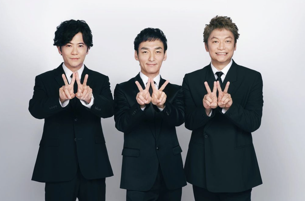 前日本天團SMAP、現「新地圖」成員稻垣吾郎、草彅剛、香取慎吾與日本財團成立基金，助烏克蘭難民赴日生活。（翻攝新地圖IG）