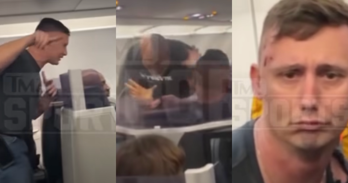 一名男子巧遇拳王泰森後不斷騷擾他，最終被痛毆流血。（翻攝自TMZSports YouTube）