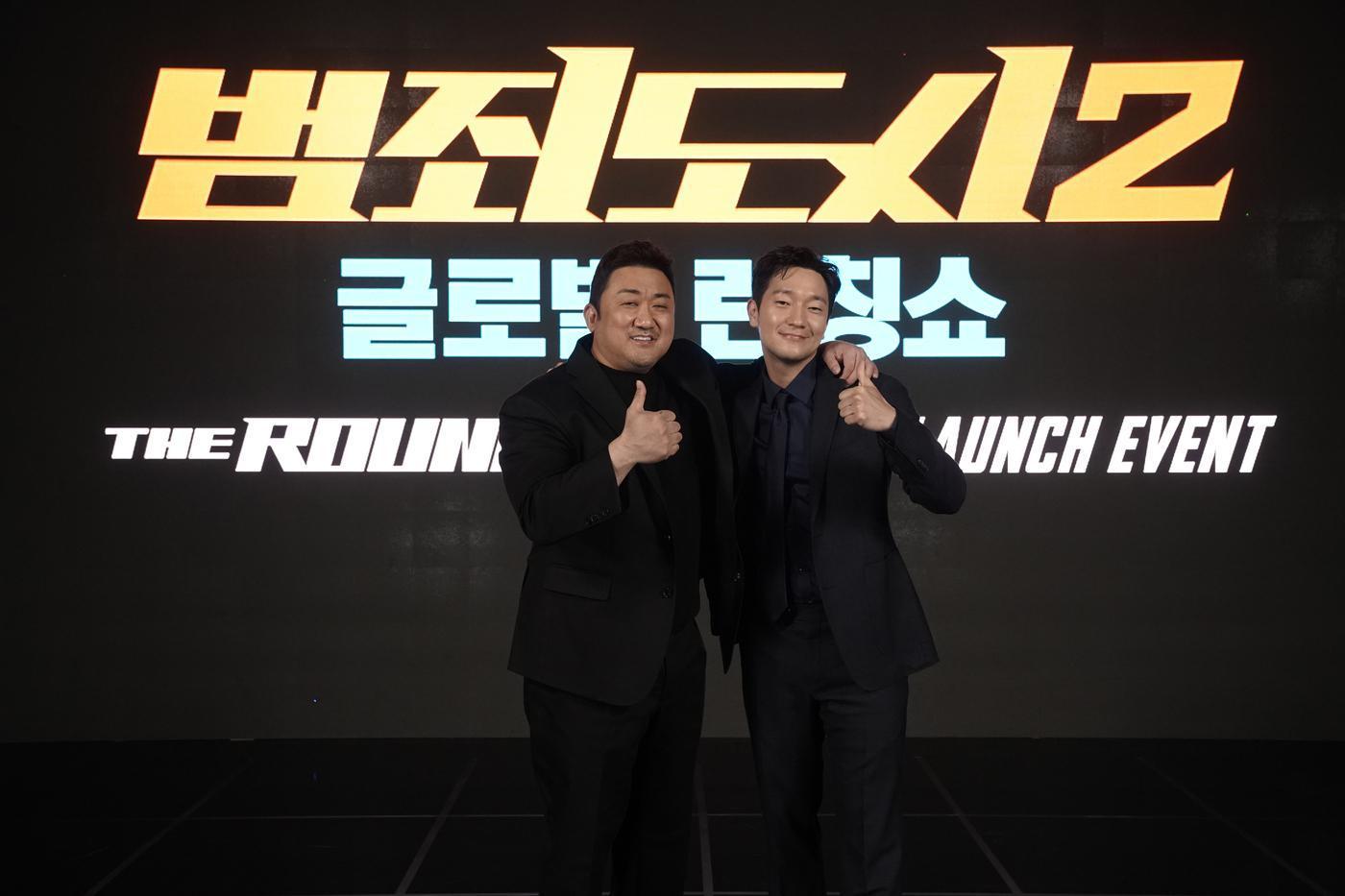 馬東石（左）主演並參與製作的犯罪動作片《犯罪都市》推出續集，請到近來討論度極高的演員孫錫求演反派。（車庫娛樂提供）