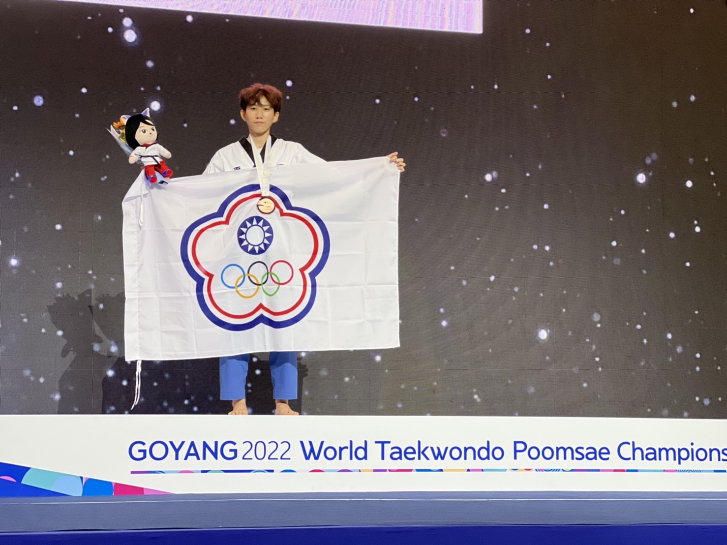 選手高温俐婷第一次踏上世界舞台奪銅，在30-40歲組女子個人賽中，脫穎而出。（選手提供）