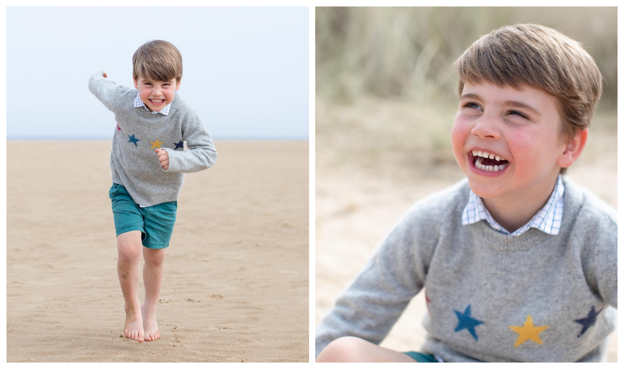 路易王子4歲照片在海灘拍攝，相當可愛。（翻攝The Royal Family臉書）