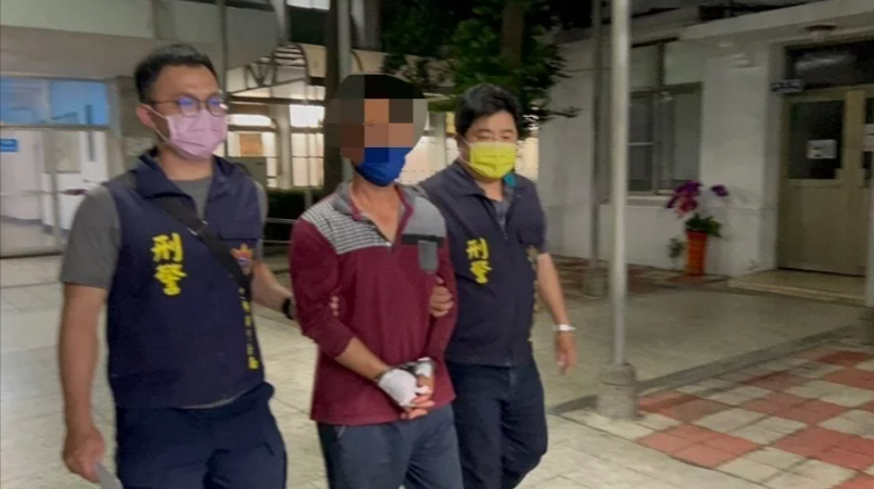 雲林縣斗六市一家混凝土廠昨天發生一起槍擊案，警方當場逮捕開槍的吳姓犯嫌。（翻攝畫面）