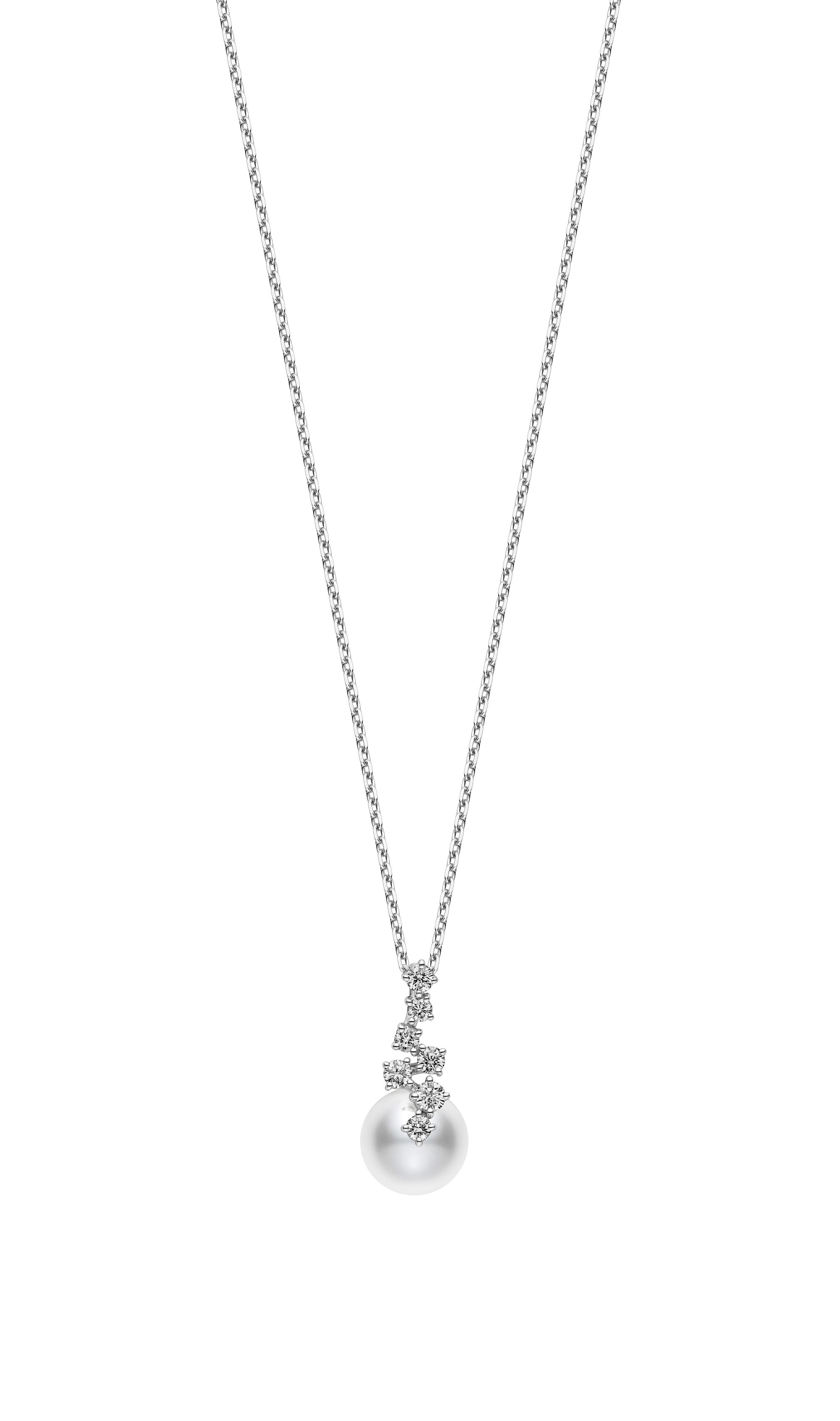Starry Night系列珍珠鑽石墜鍊 NT$100 ,000 MIKIMOTO。（MIKIMOTO提供）