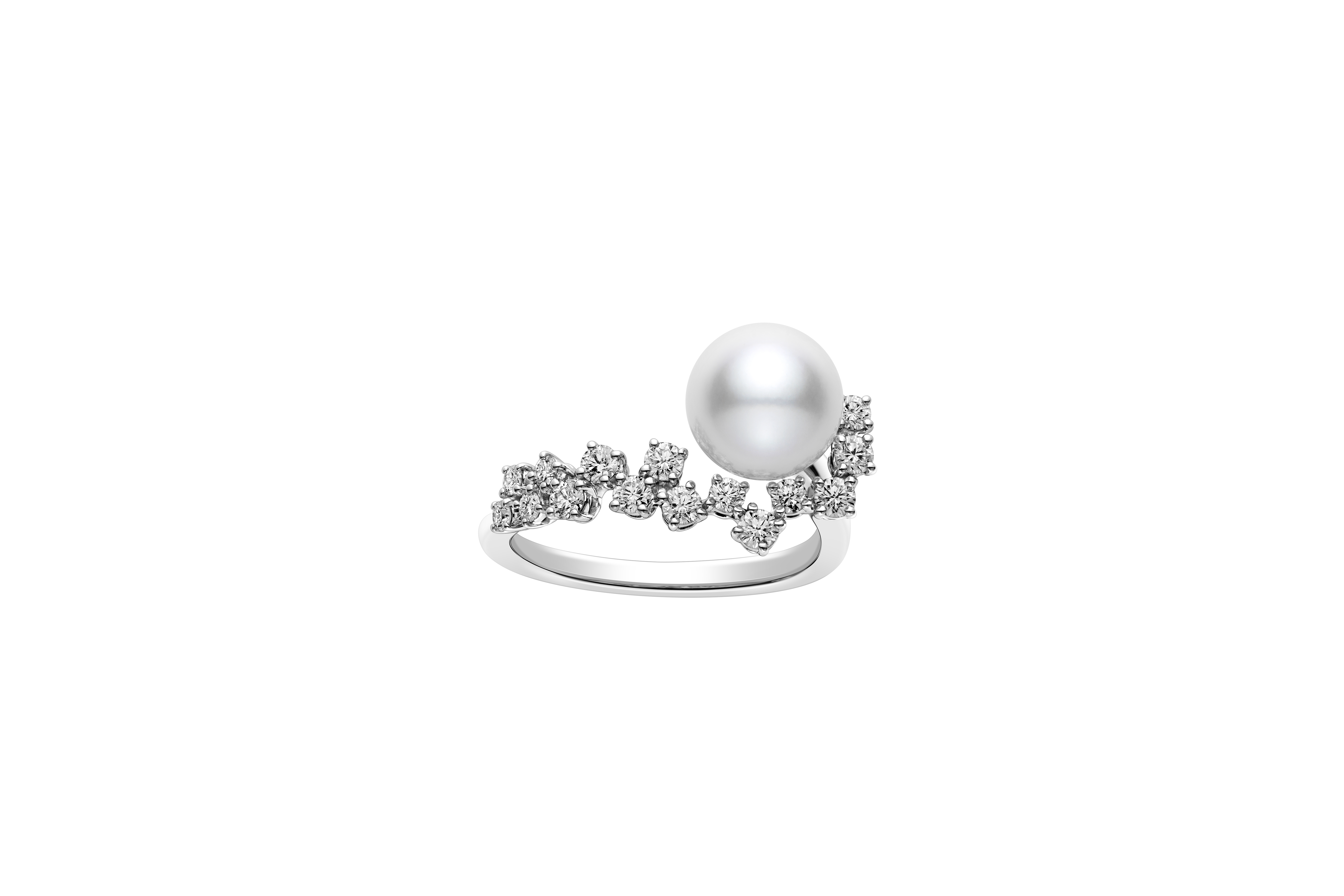 Starry Night系列珍珠鑽戒 NT$138 ,000 MIKIMOTO。（MIKIMOTO提供）