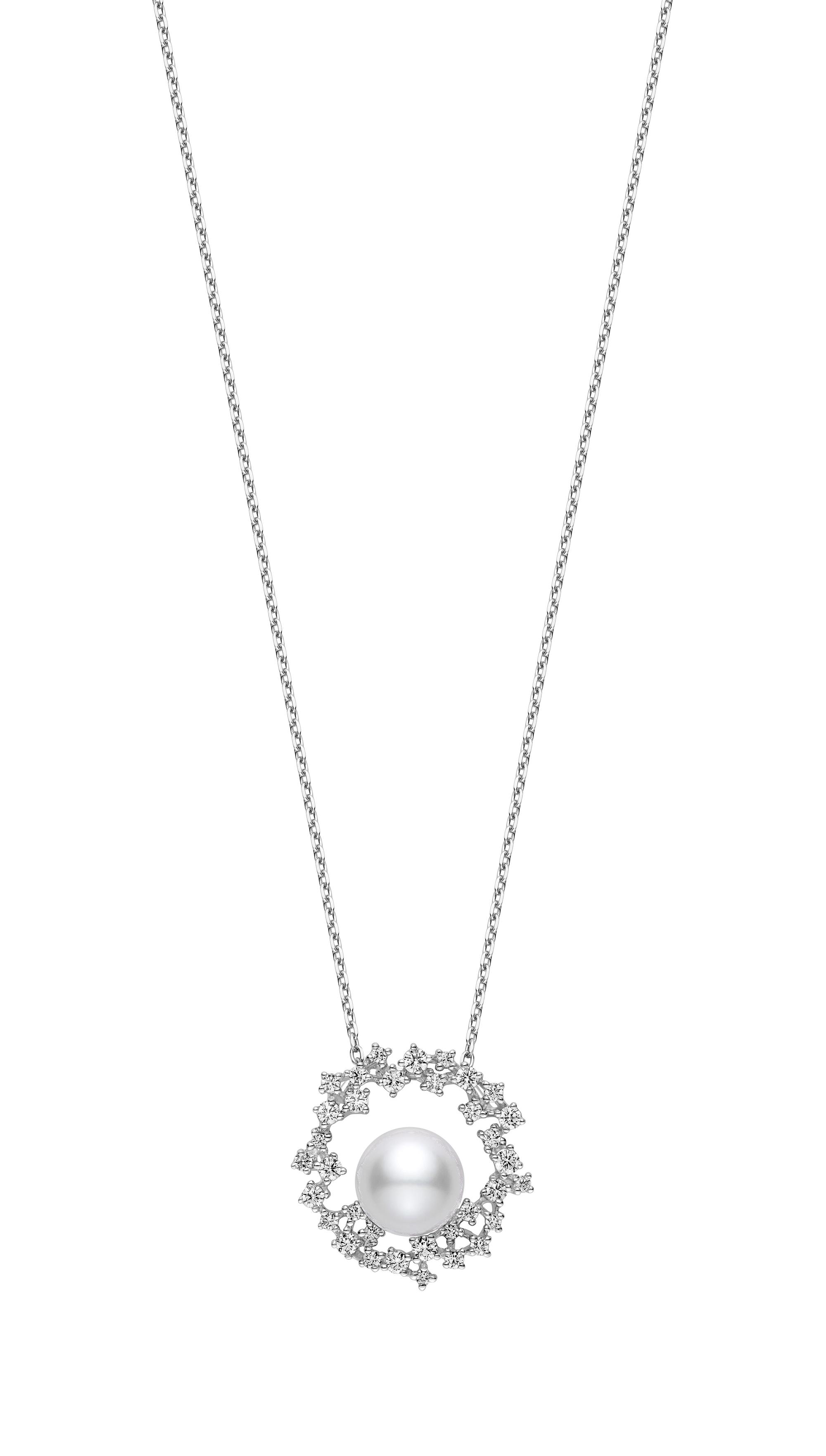 Starry Night系列珍珠鑽石墜鍊 NT$120 ,000 MIKIMOTO。（MIKIMOTO提供）