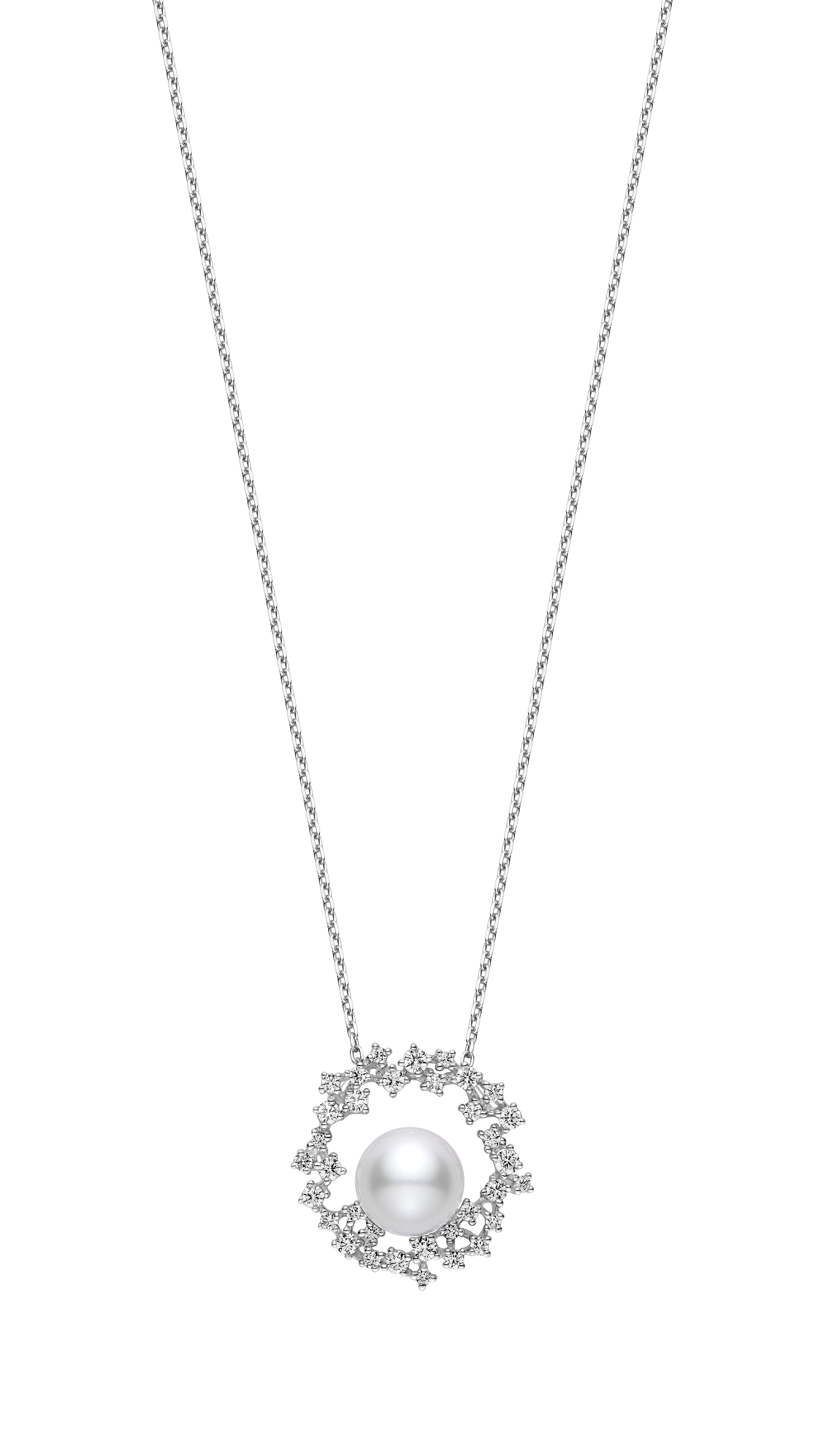 Starry Night系列珍珠鑽石墜鍊 NT$120 ,000 MIKIMOTO。（MIKIMOTO提供）