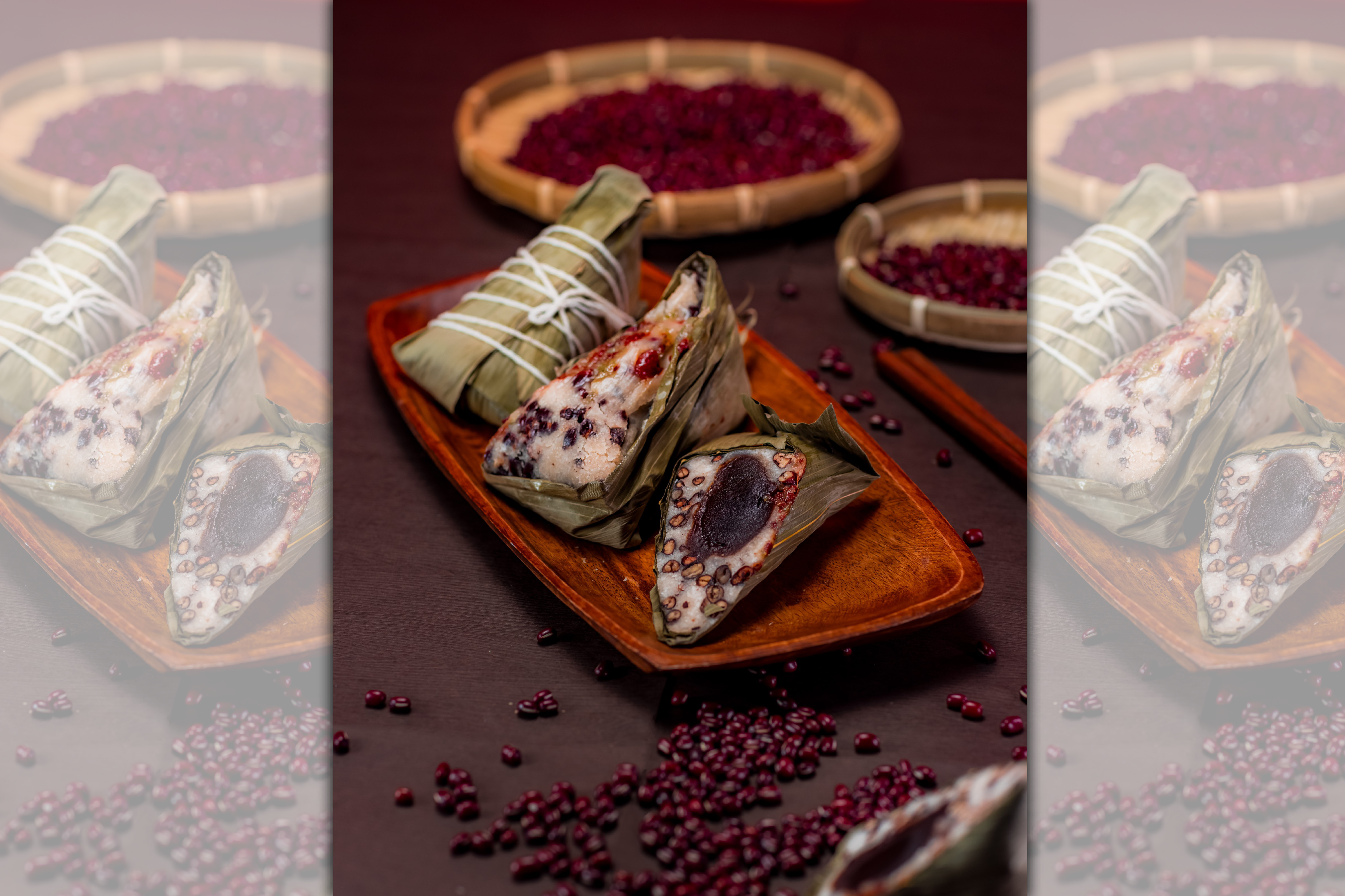 圓山大飯店最經典的「紅豆鬆糕」也變成粽子了，外觀非常相似，口味也很不錯。（680元／6粒）