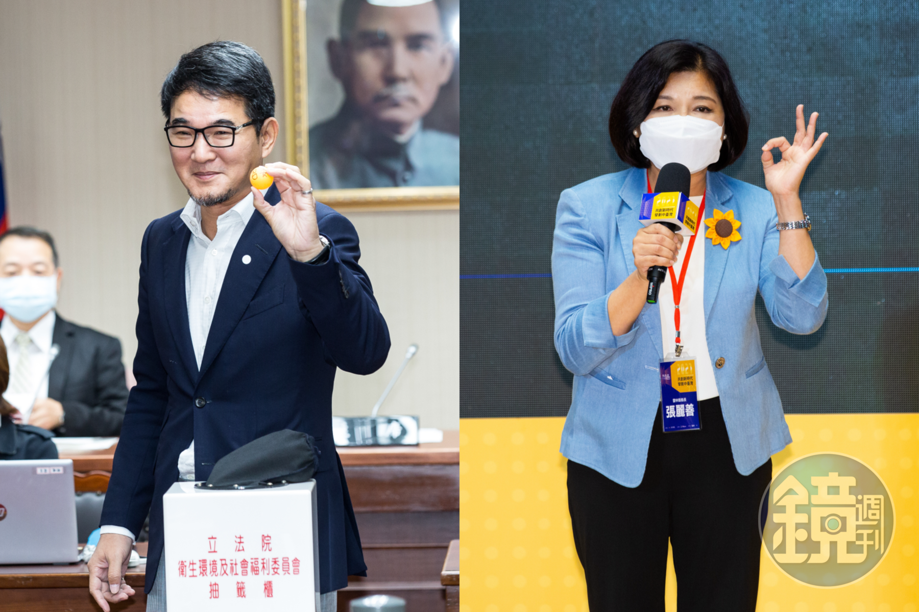 對於立委劉建國(左)成為雲林縣長候選人,現任縣長張麗善(右)表示不意外。(本刊資料照)
