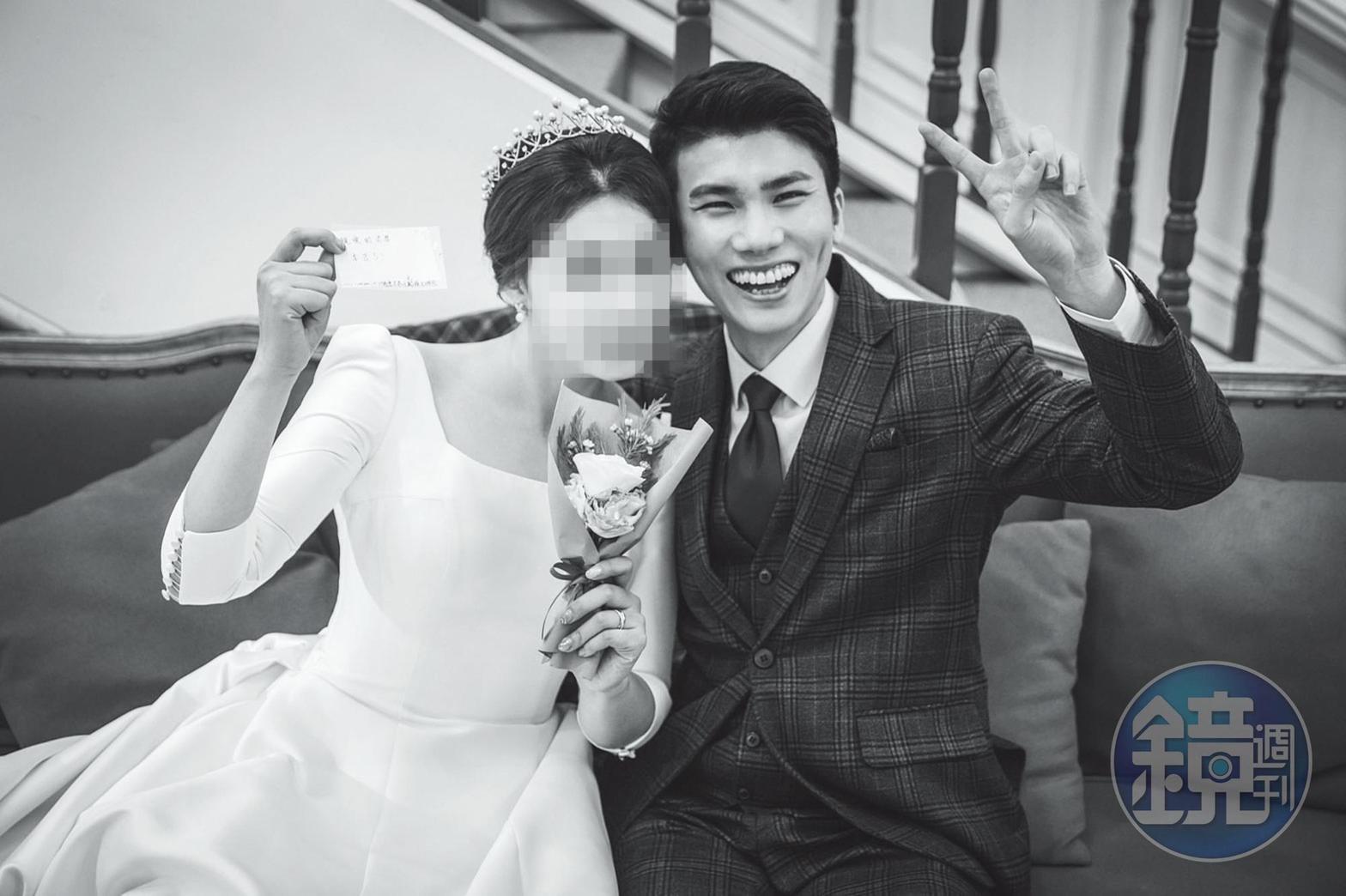 李立常與妻子交往1年多後結婚,如今甜蜜的畫面已成追憶。(讀者提供)