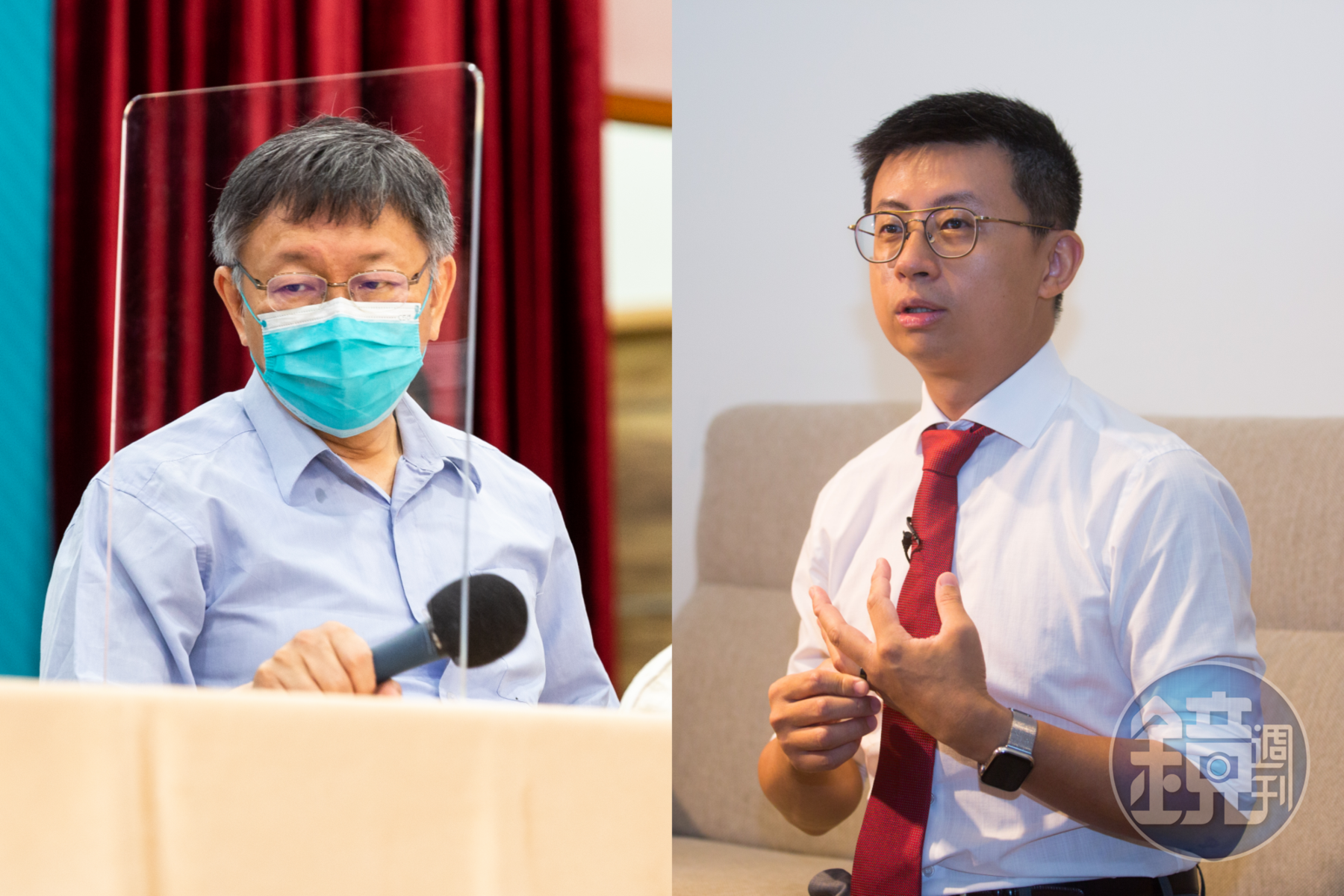 呱吉(右)今在個人臉書上嘴柯文哲(左)「創造名詞」,不過卻反被許多網友開酸。(本刊資料照)