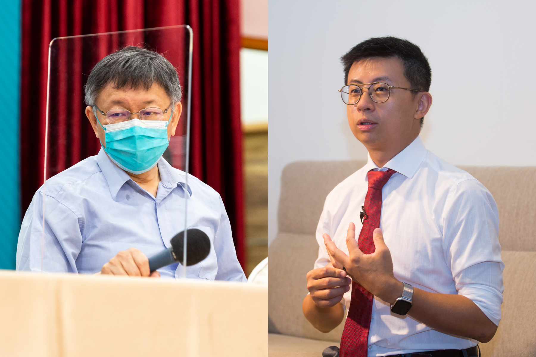 呱吉（右）今在個人臉書上嘴柯文哲（左）「創造名詞」，不過卻反被許多網友開酸。（本刊資料照）