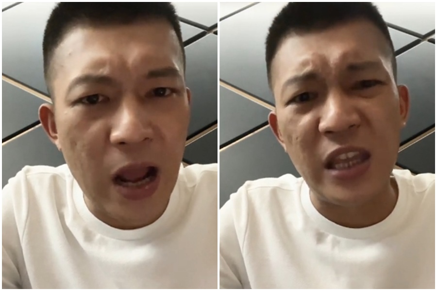 鳳梨27日深夜開直播，大罵連千毅擾亂社會安寧，嗆聲「社會不是你在喬」。（翻攝自鳳梨 吳泓逸臉書）