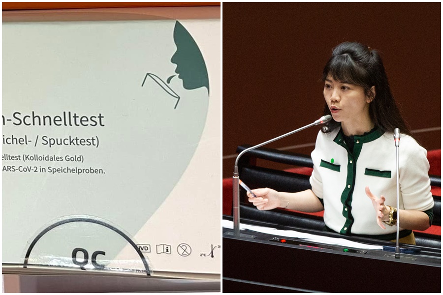 高嘉瑜籲中央借鏡德國防疫經驗，放寬進口單劑30元的「唾液快篩試劑」，獲得網友好評。（翻攝自高嘉瑜臉書、本刊資料照）