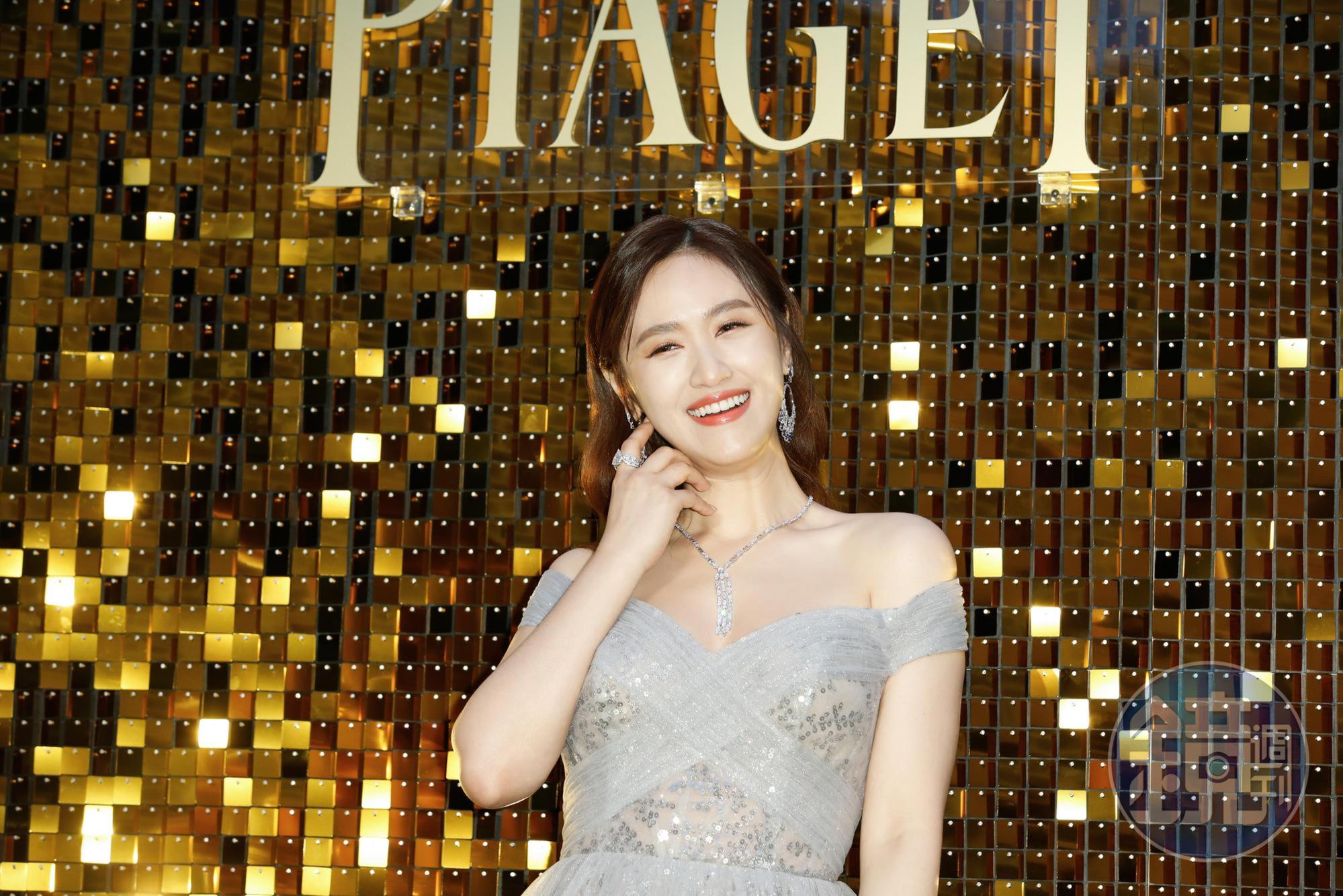 吳姍儒美美地現身伯爵高級珠寶暨腕錶展。