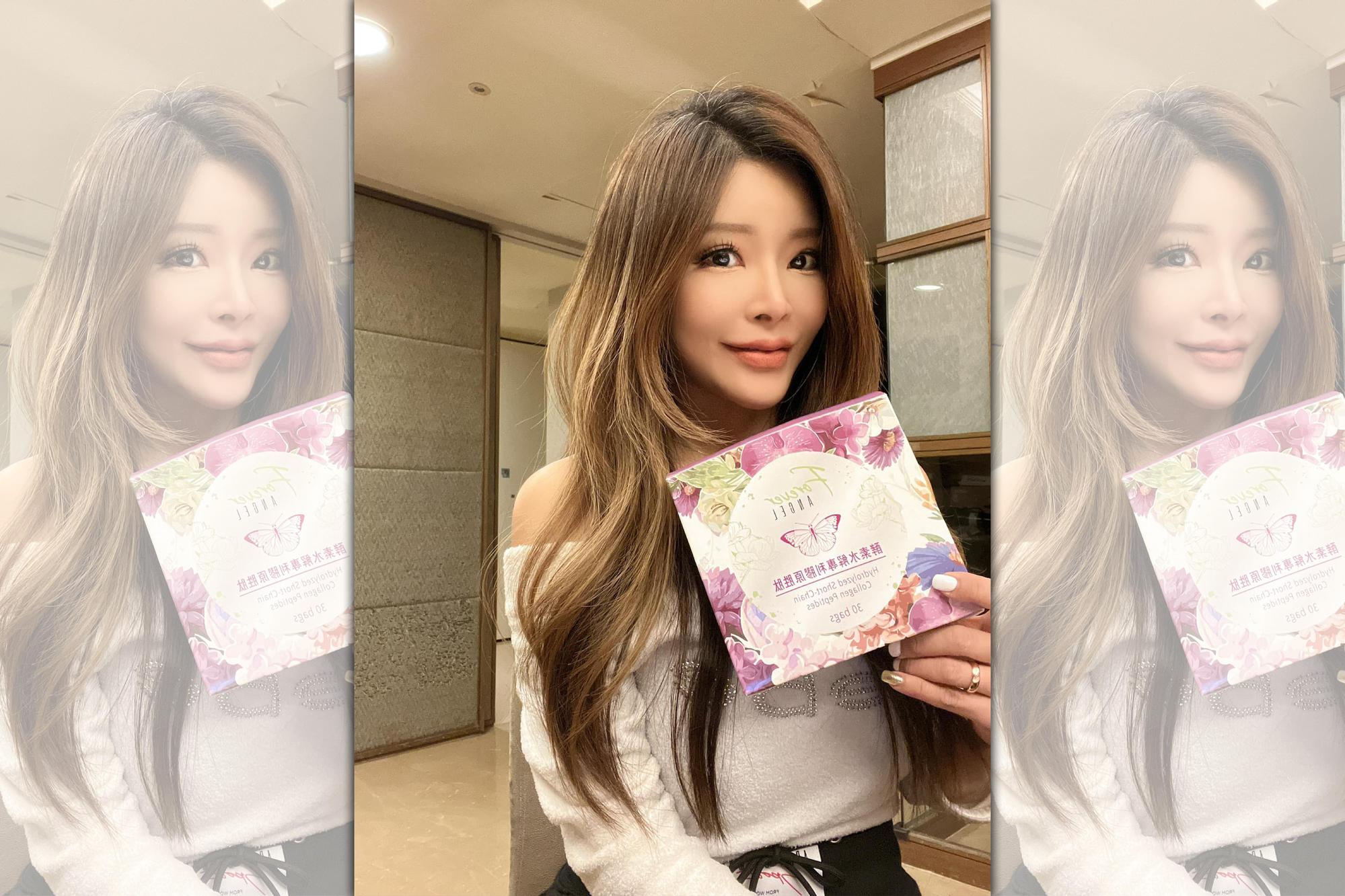 金曲台語歌后李愛綺去年4月與廠商合作做個人保養品牌，銷量穩定上升中。（李愛綺臉書）