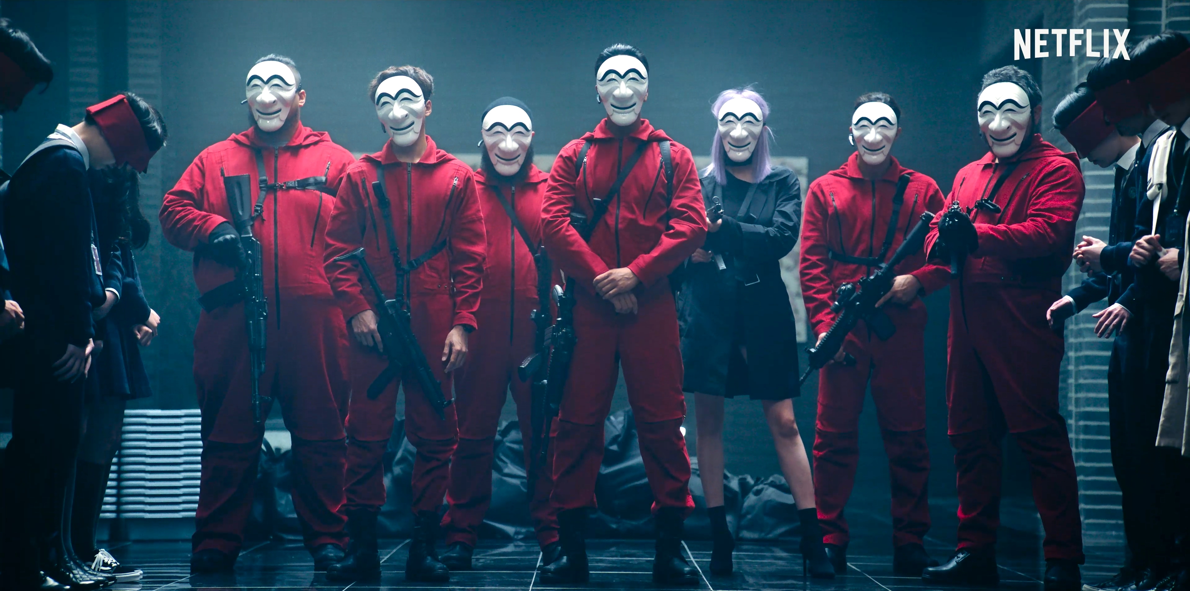 《紙房子：韓國篇》「強盜團」完整造型首曝光。（Netflix提供）