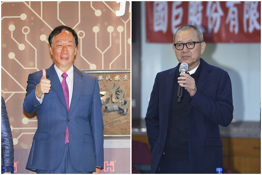 富比士新公布的台灣50大富豪榜，鴻海創辦人郭台銘（左圖）以排名第六居科技業之首，國巨董事長陳泰銘（右圖）則跌出10名之外。（本刊資料照）