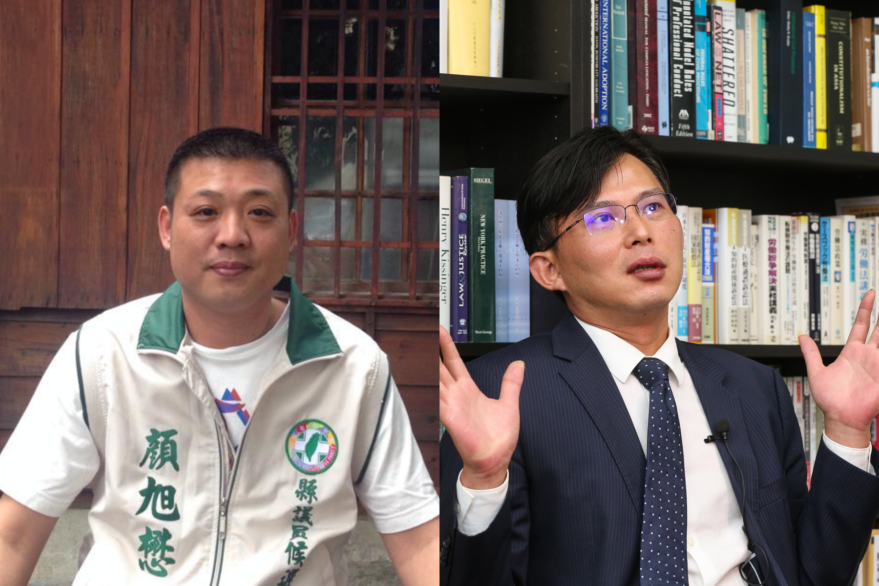 民進黨雲林縣議員顏旭懋（左）涉走私販毒且是幕後金主，前立委黃國昌（右）更在臉書起底其劣跡斑斑。（翻攝自顏旭懋臉書、本刊資料照）