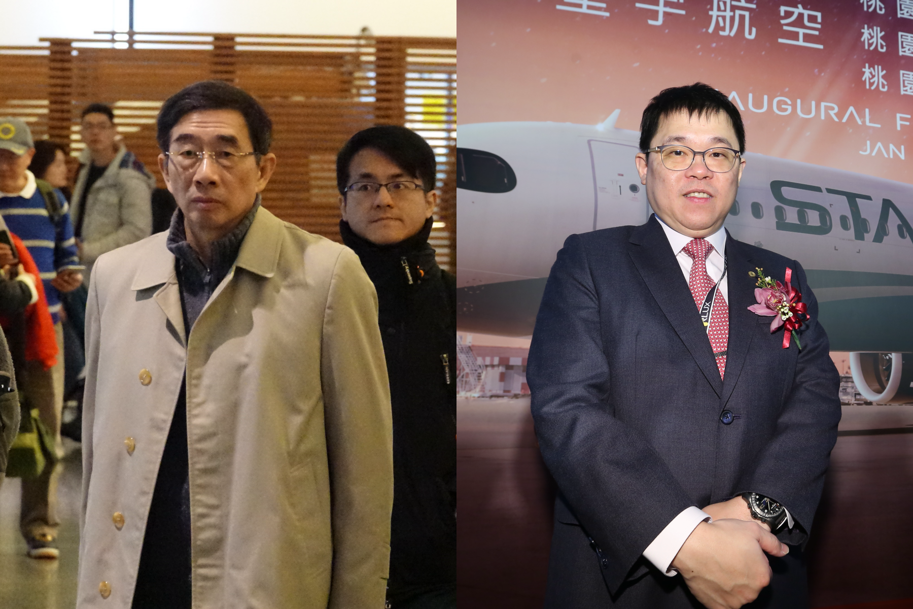 長榮張家兄弟再度躍上新聞版面，此次不是再有新的鬥爭戲碼，而是兄弟們攜手空降台灣富豪榜第十一名。左為大哥張國華，右為老四張國煒。（本刊資料照）