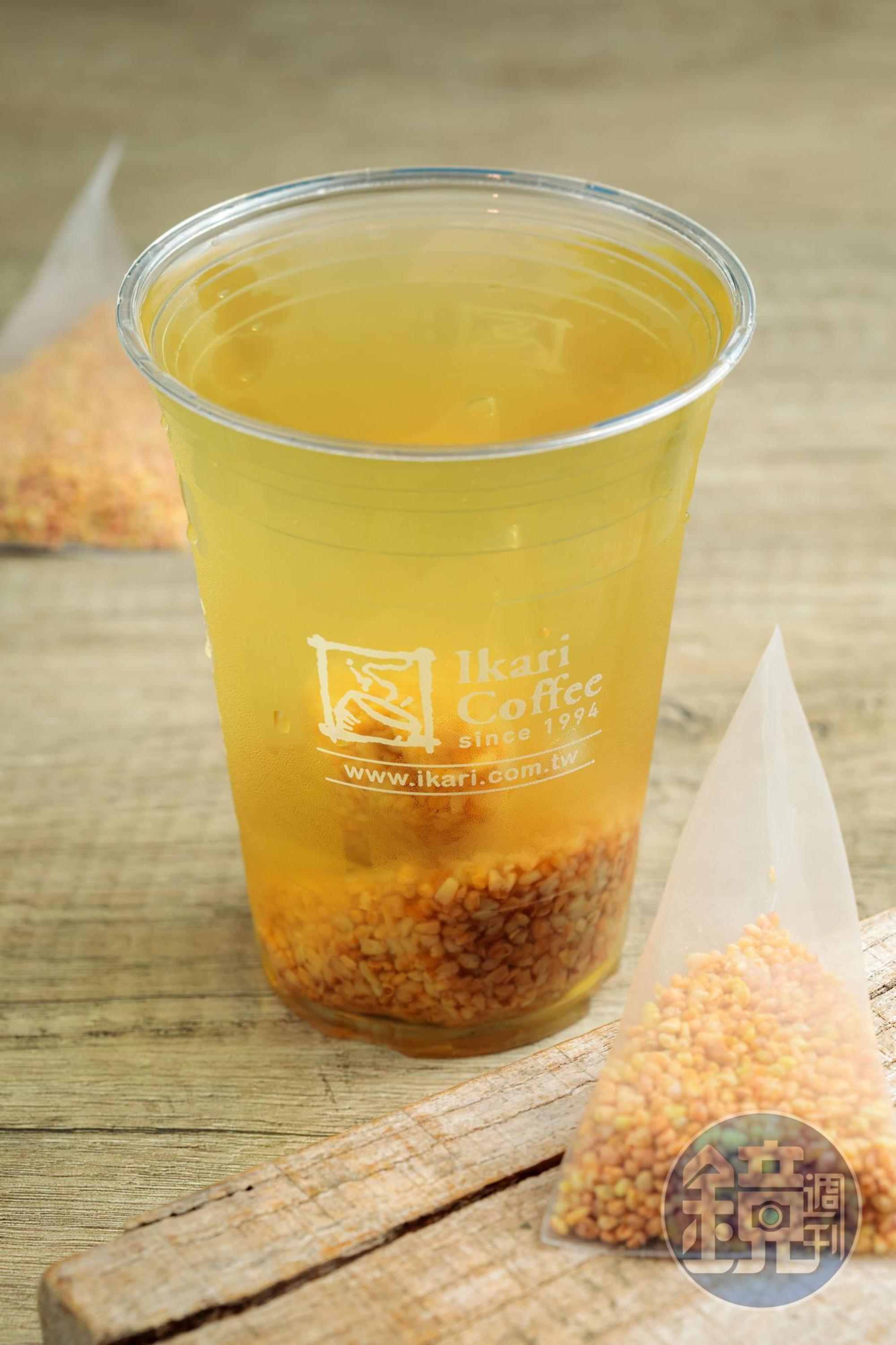 怡客不含咖啡因的熱銷飲品「黃金韃靼蕎麥茶」也將於5月上旬在彭園販售。（130元／杯）