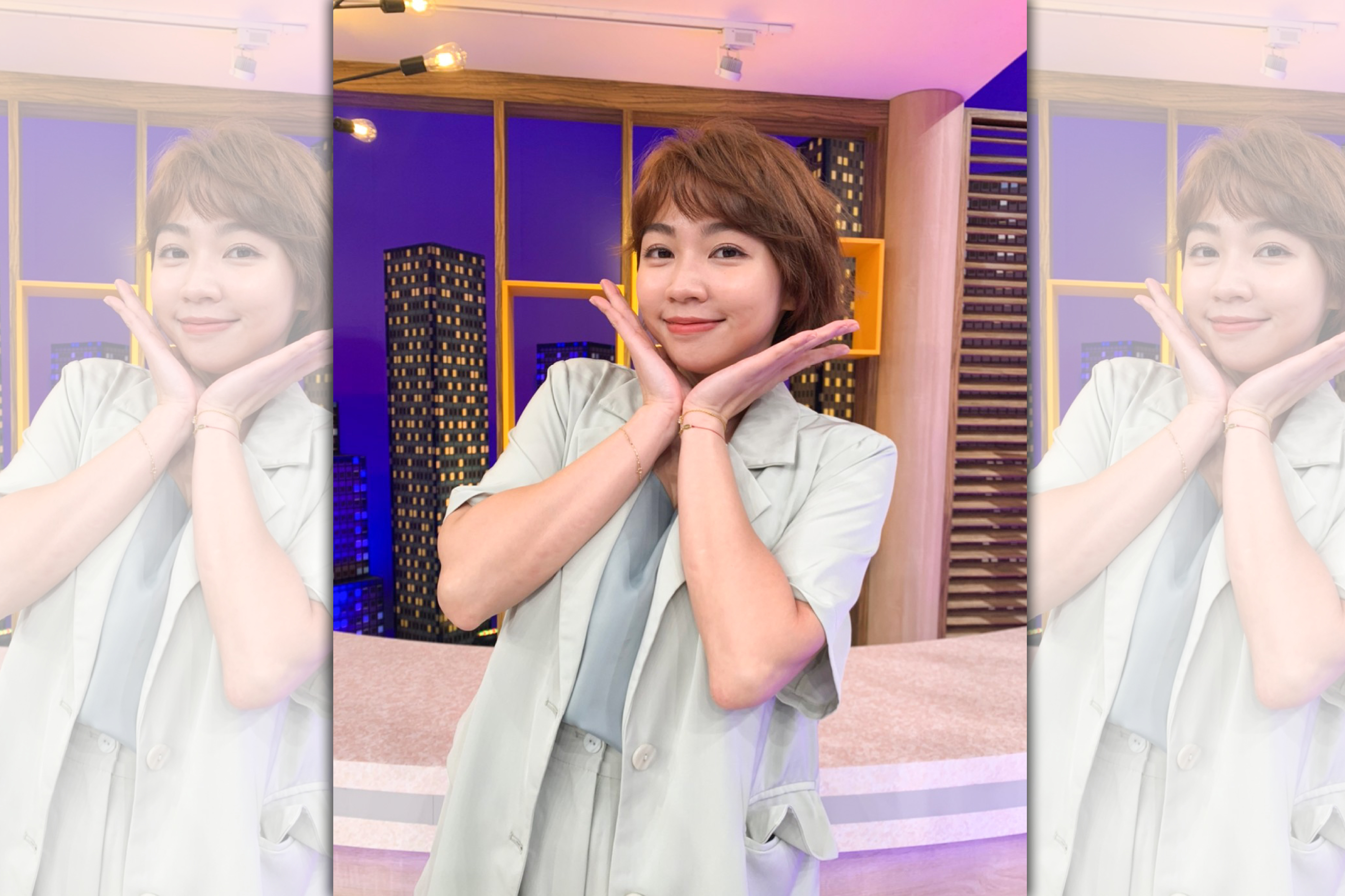 曾智希螢幕初吻男友陳志強現場指導。（衛視中文台提供）