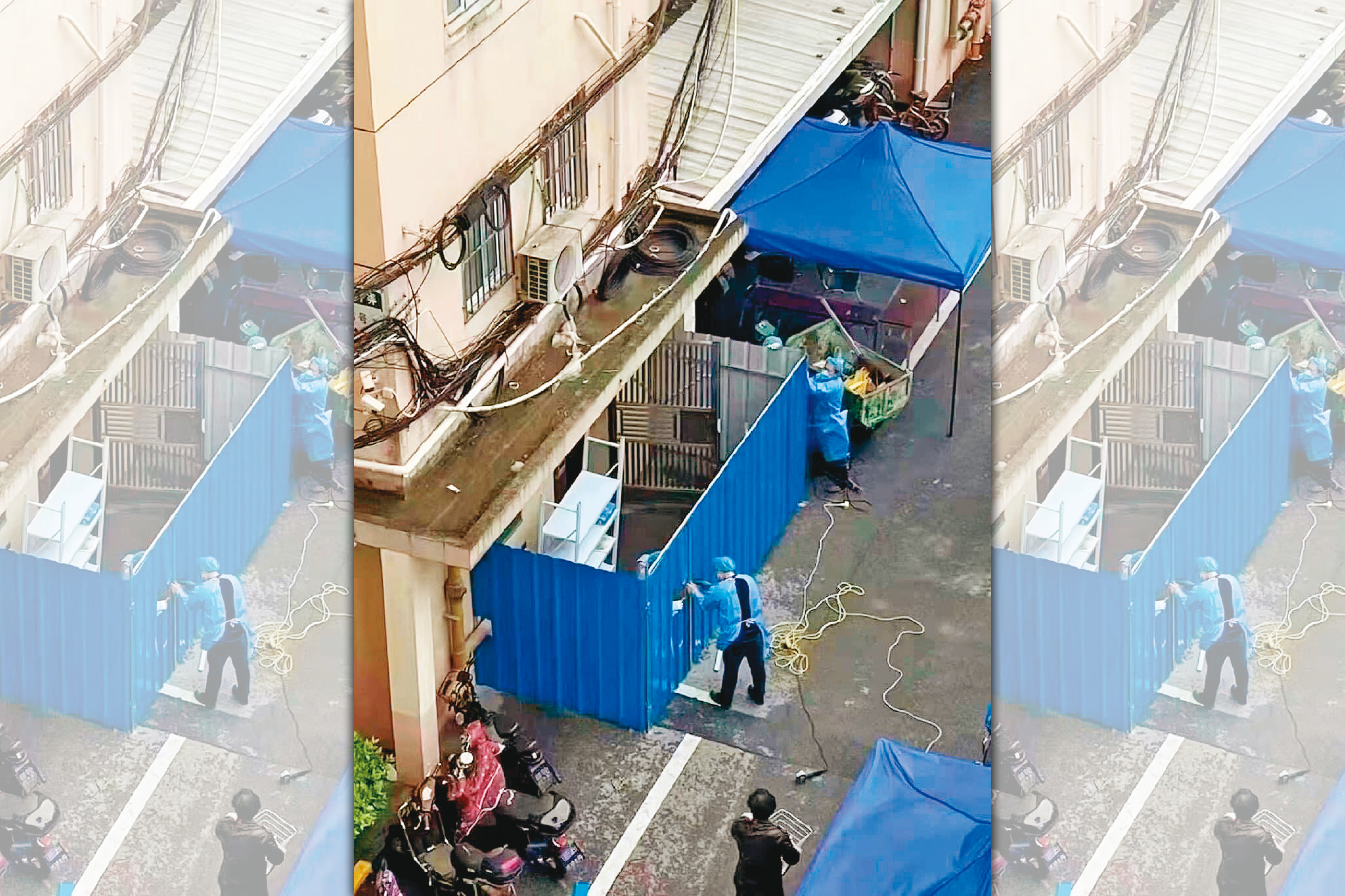 上海封城的慘狀，讓中國崩潰論再度沸騰，會不會瞬間崩潰，要看政治維穩而定，經濟上則已確定走入「集體躺平」的日本模式。（翻攝自推特）