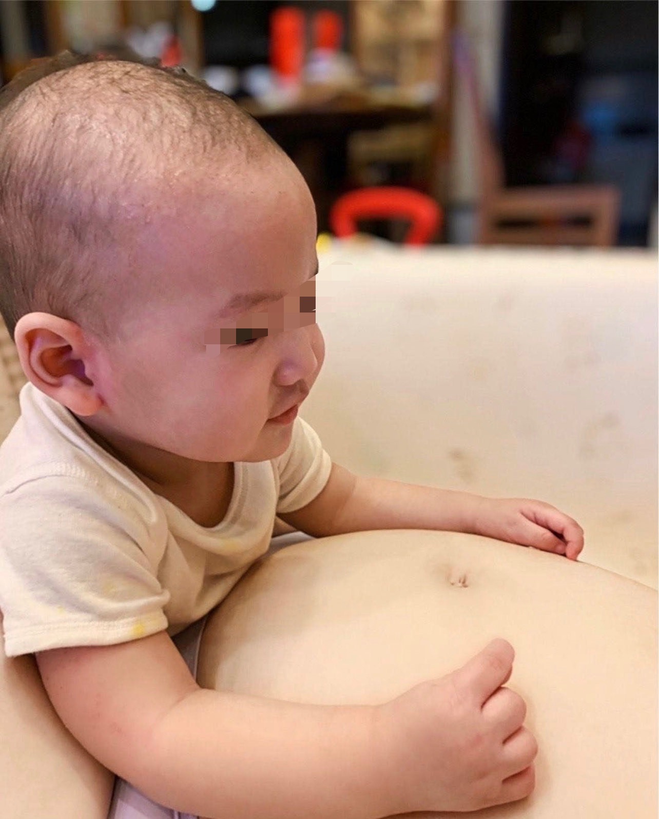 小煜在IG發出大兒子動態，依然高燒但還充滿活力跟粉絲報平安。（小煜IG）