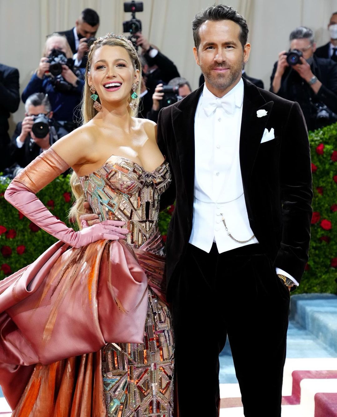 布萊克萊芙莉和萊恩雷諾斯無疑是Met Gala最吸睛的眷侶。(翻攝Ryan Reynolds IG)