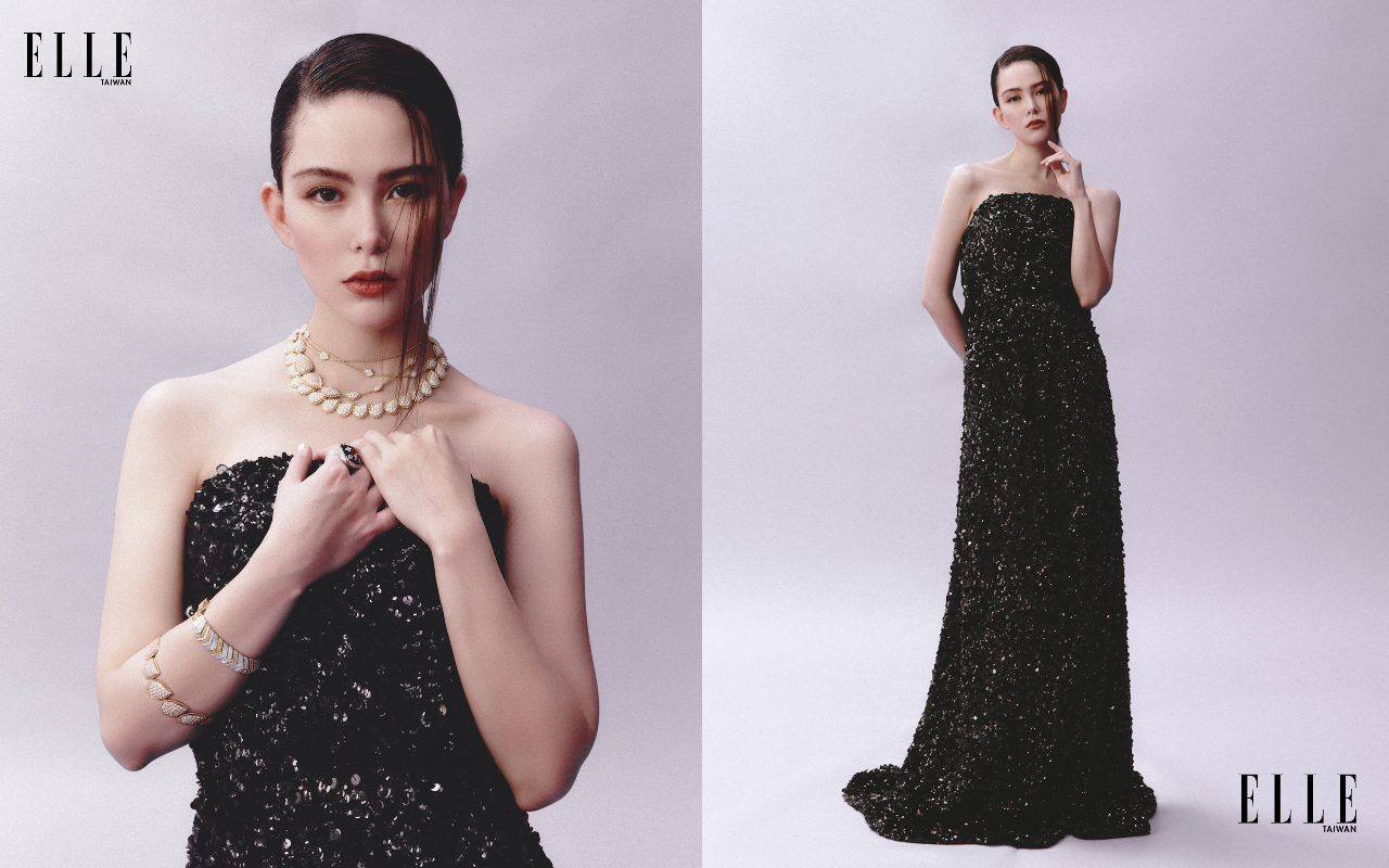 昆凌作為妻子、母親以及職場上的老闆，會謹守著原則，在堅定的笑容背後，是完全的強悍。（《ELLE》國際中文版提供）