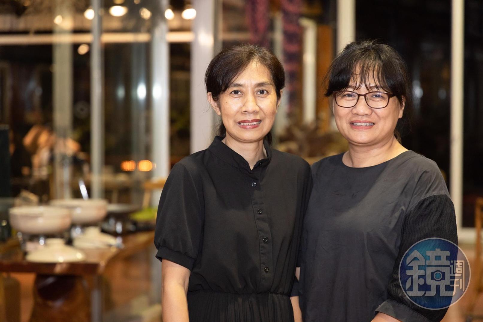 卓貴芬（右）與卓貴香（左）兩姐妺攜手打造原民風味廚房。