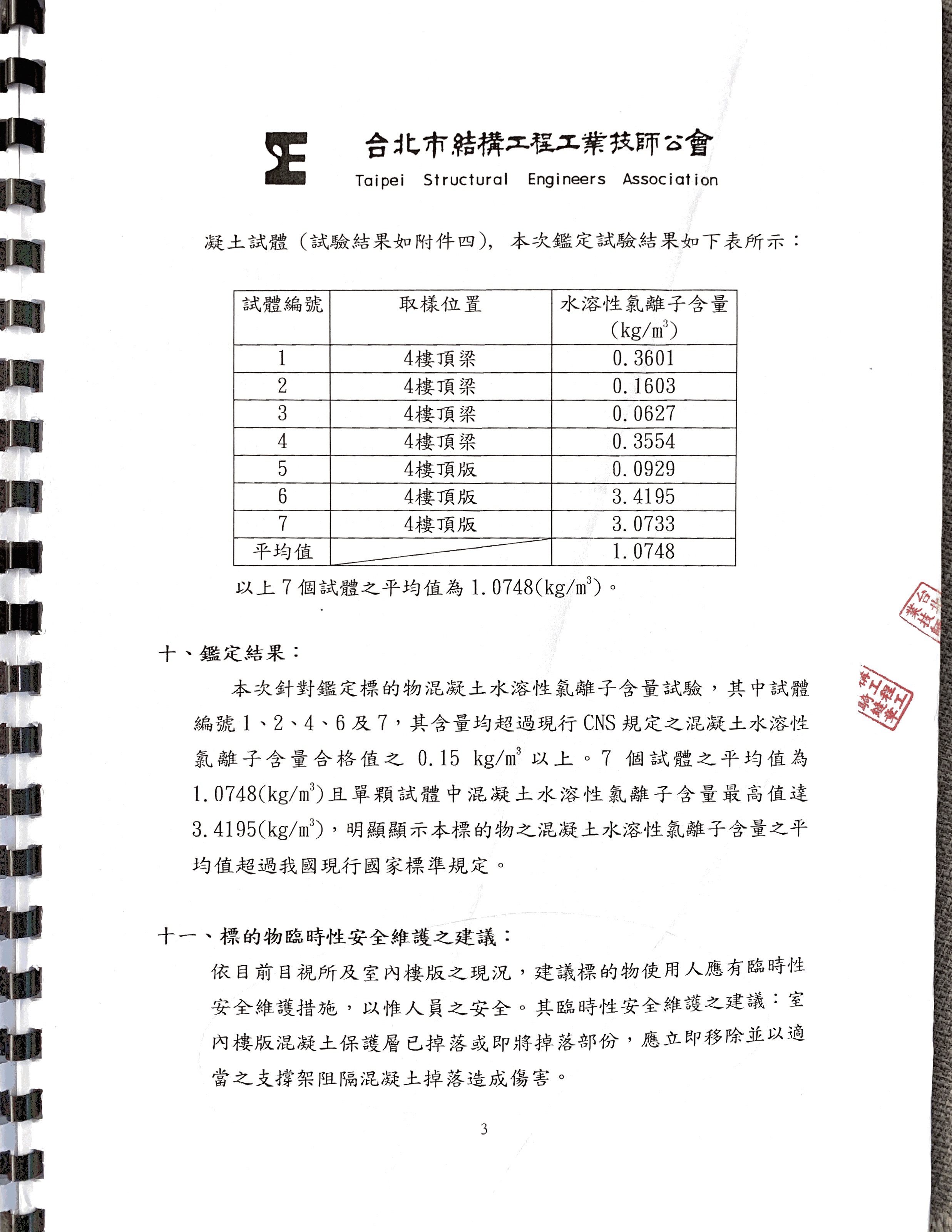 劉小姐反駁，永慶回應只針對合格的部分，可以忽略天花板氯離子超標的部分，實在太可惡。（讀者提供）