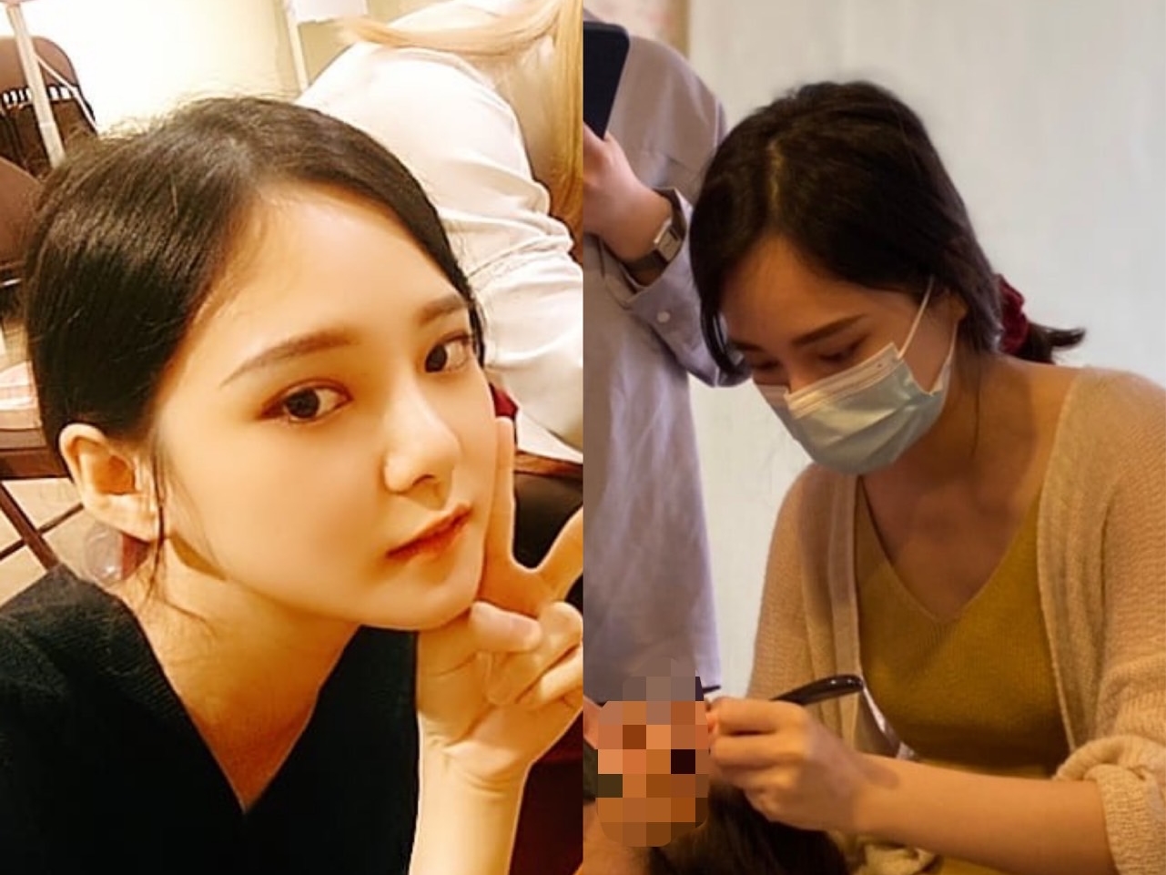 王姓正妹采耳名師開班授課，現遭學生指控找子弟兵代打上陣，教學態度不佳。（翻攝花顏美人閣 𓂈 台北采耳專門店臉書）