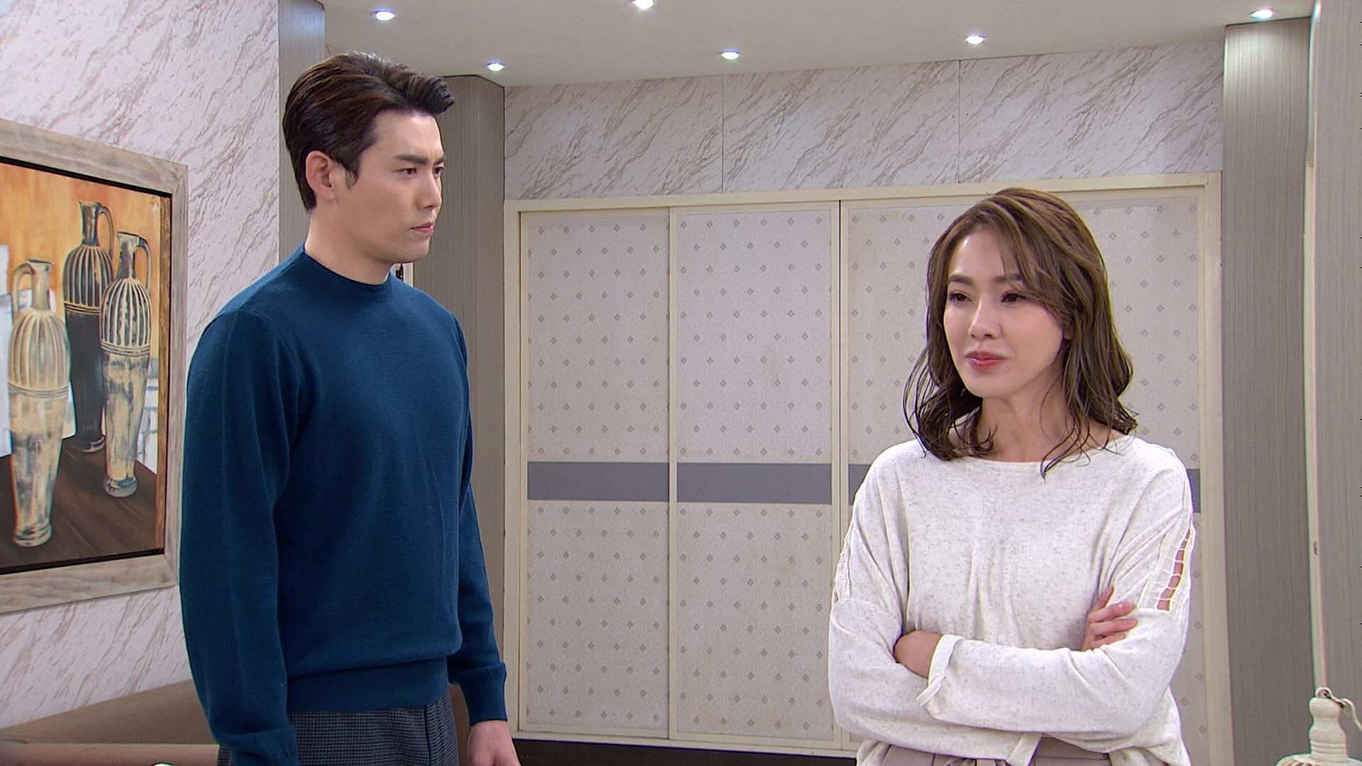 黃瑄因一通意外撥出的電話得知老公余秉諺與許鈞鈞出軌真相，讓她對婚姻徹底失望。（三立提供）