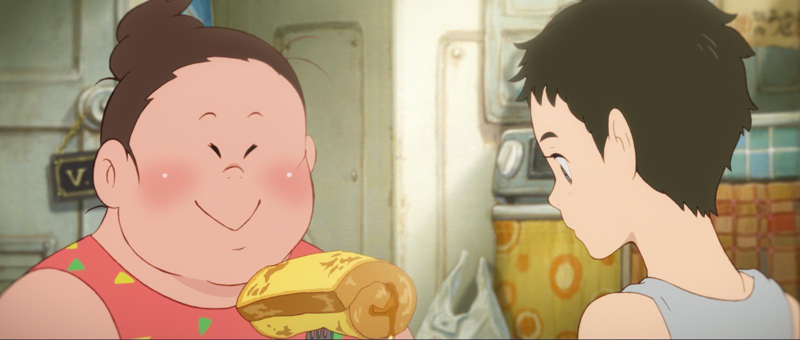 肉子一口吞下整片沾滿糖漿法式吐司。(傳影互動提供)