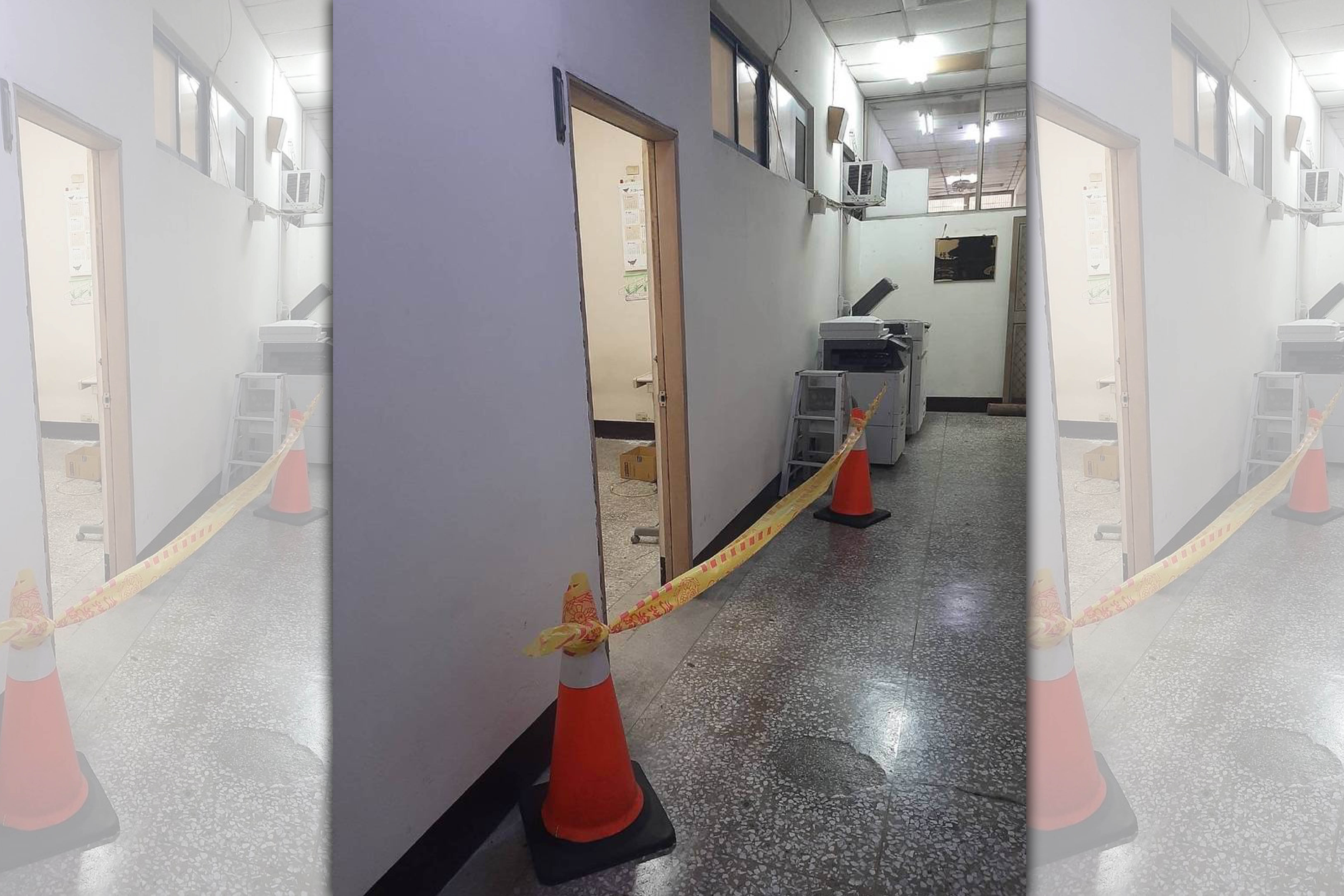 東港分局郭姓偵查隊副隊長昨晚被發現在寢室燒炭輕生。（翻攝畫面）