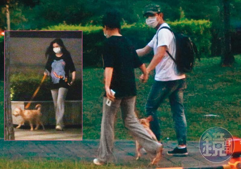 前年本刊拍到孫協志和夏宇童在內湖公園悠閒遛狗、手牽手。