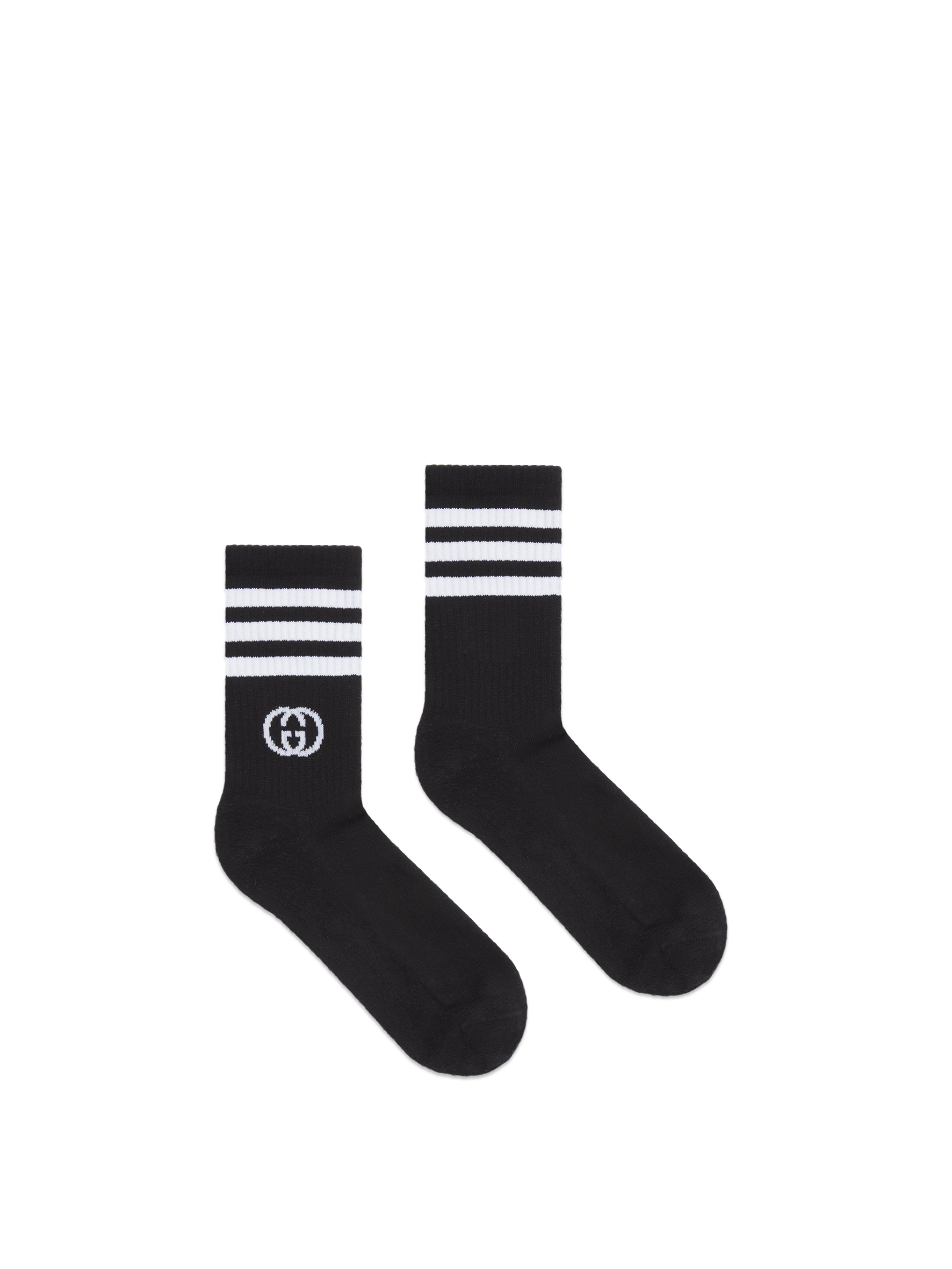 adidas x GUCCI黑色長襪。NT$6,900（古馳提供）