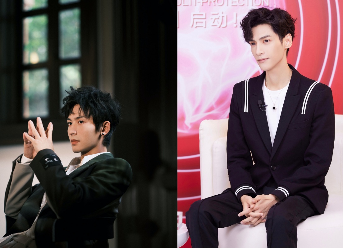 遭大陸封殺藝人張哲瀚11日過31歲生日，透過微博更新照片，卻撞臉另一男星羅雲熙（右）。（左截圖我的好朋友綠色蔬菜，右翻攝羅雲熙工作室微博）