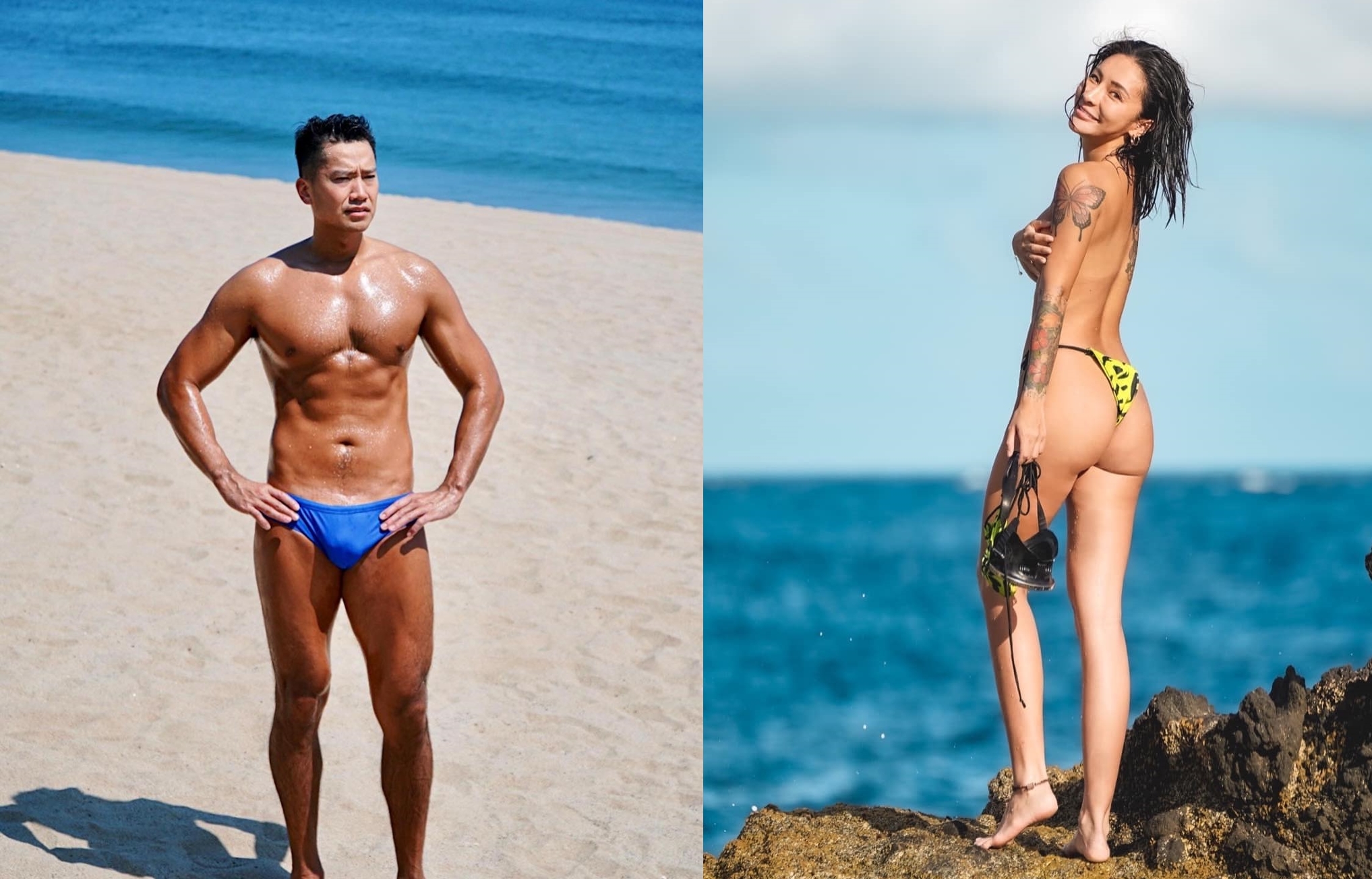 何守正、梁云菲分別是小嫻、金剛的前度，兩人也分別發聲了。（翻攝何守正、梁云菲臉書）