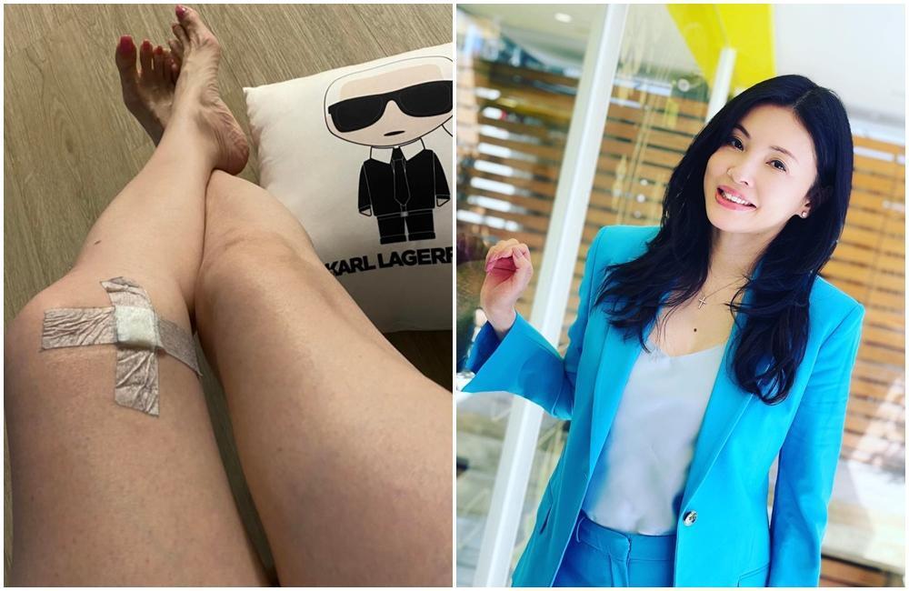 何如芸昨在臉書發文透露因無法蹲下,就醫後才知是當年懷孕留下的傷害引起。(翻攝何如芸臉書)