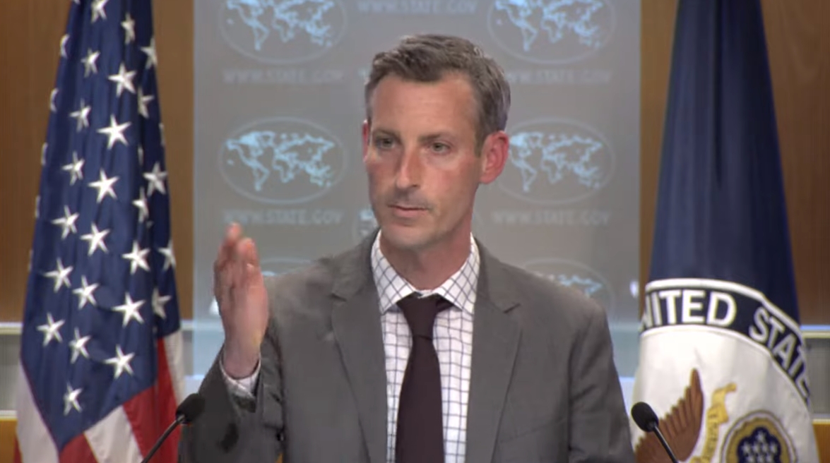 美國務院發言人普萊斯重申，美國雖和台灣沒有正式外交關係，但有強大的非官方關係。（翻攝自美國國務院）