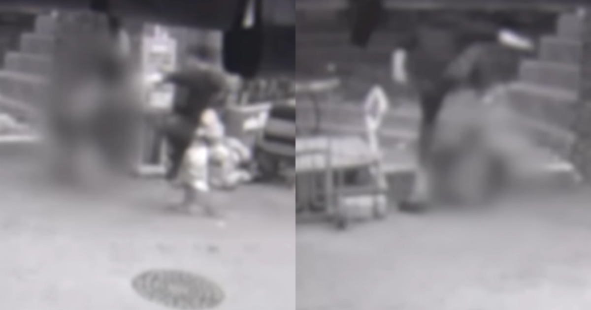 一名中國籍男子無差別攻擊南韓老人，將其活活打死。（翻攝自SBS 뉴스 YouTube）