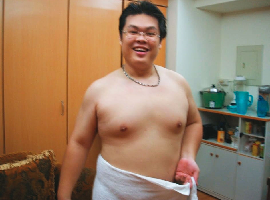 胖到120公斤時的林大熊。（林大熊提供）
