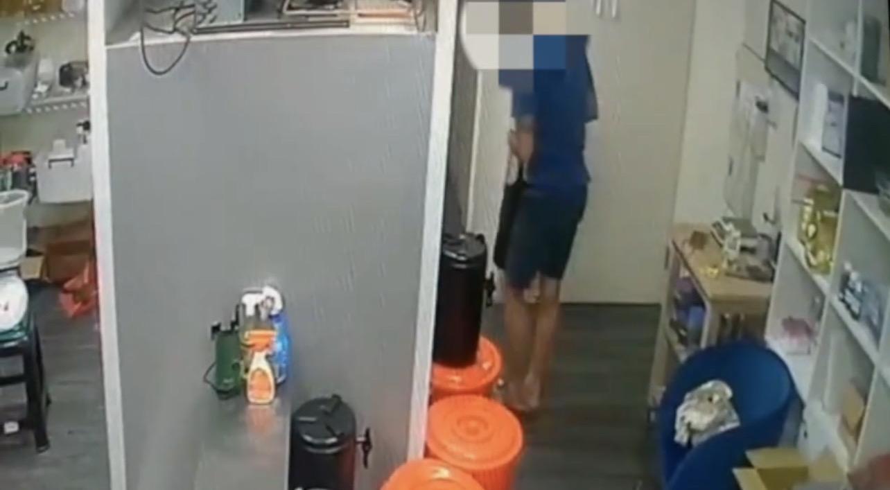 竊嫌行竊得手。（警方提供）