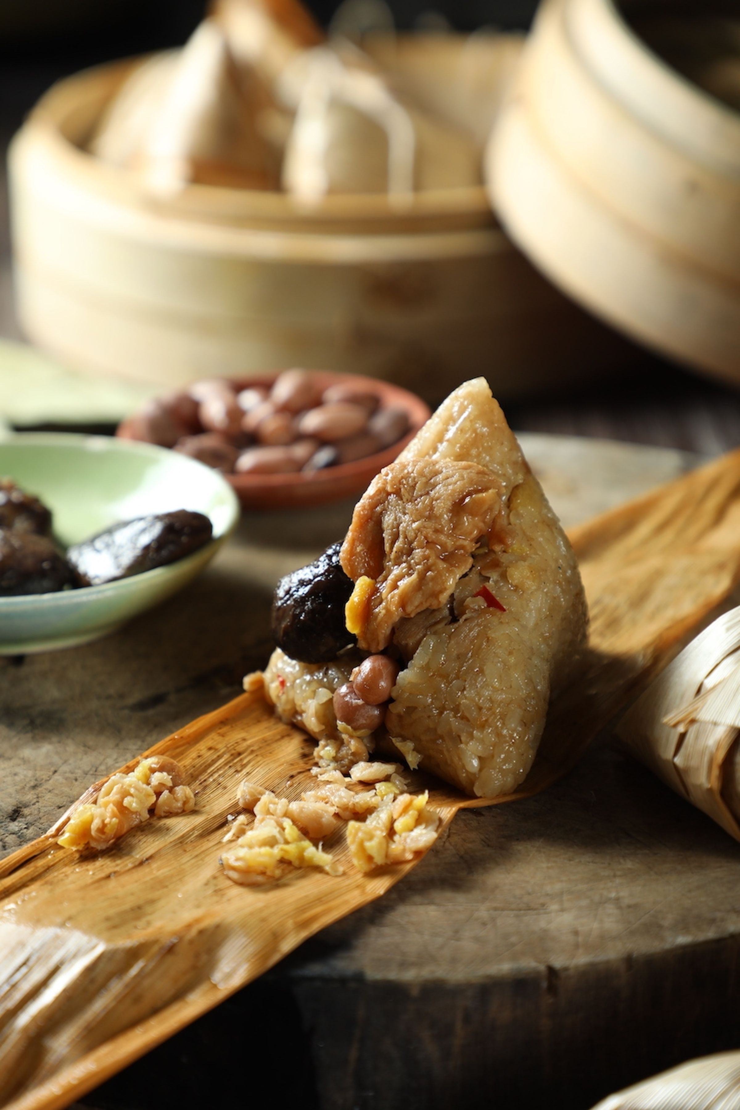 「清香素食粽」的菜脯是帶來鹹香口感的祕密食材。（50元／顆）