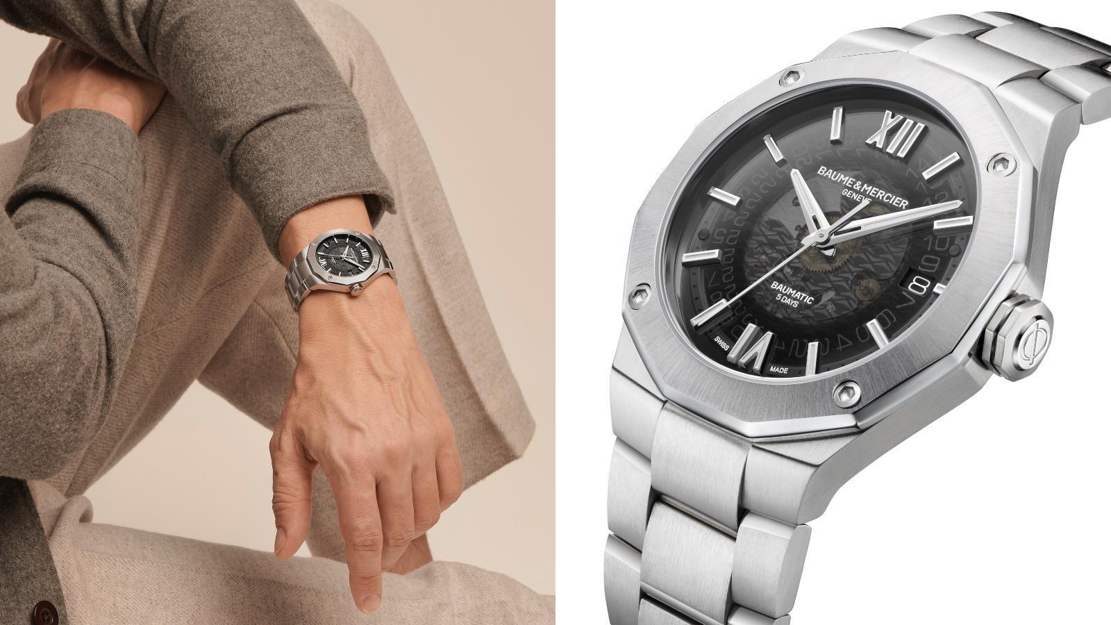 Riviera Baumatic｜M0A10702／錶徑42mm／不鏽鋼材質／時、分、秒、日期指示／Baumatic BM13-1975A自動上鍊機芯／動力儲存約120小時／防水100米／參考售價NT$ 110,600